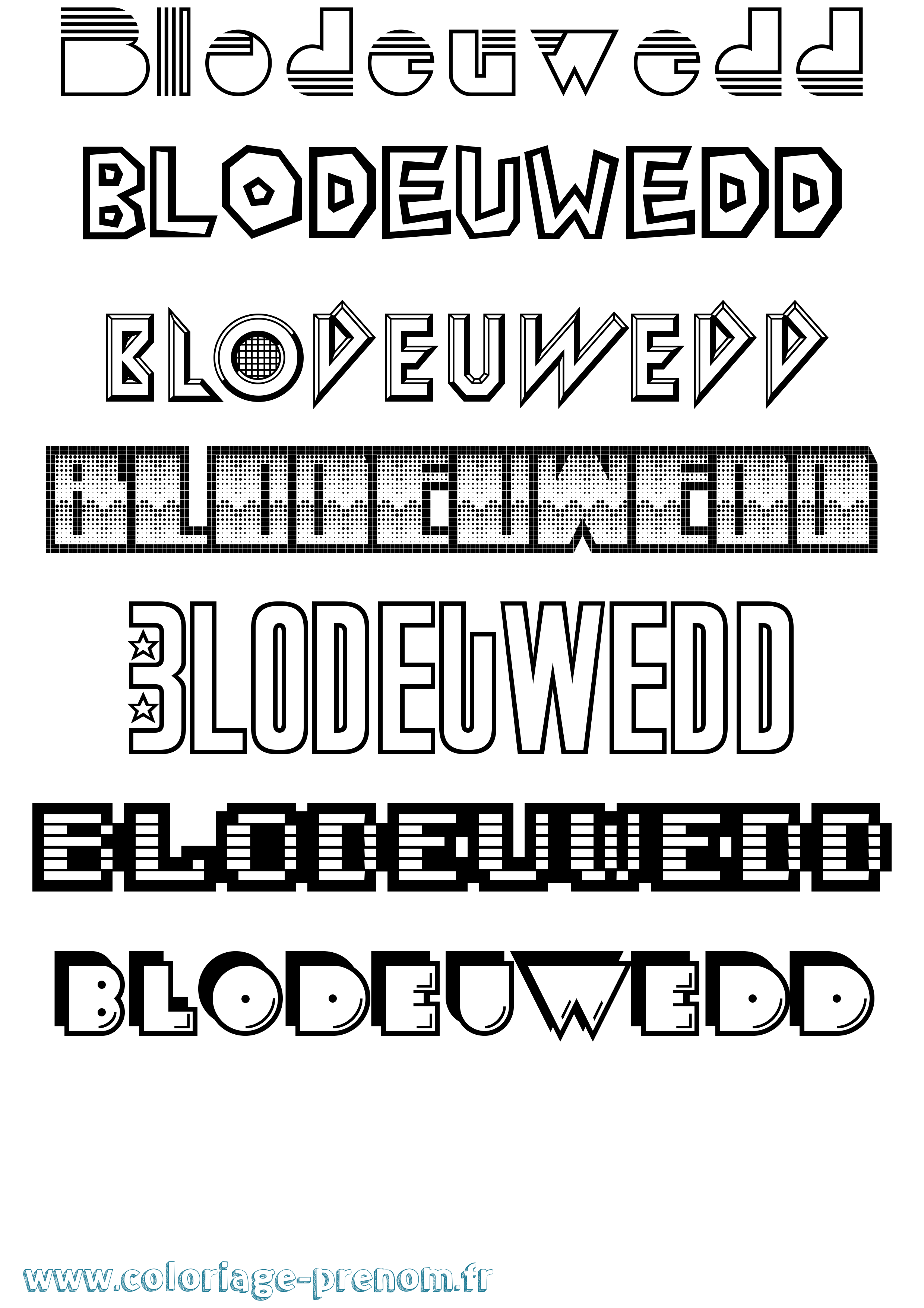 Coloriage Blodeuwedd Jeux Vidéos Coloriage prénom Blodeuwedd Jeux Vidéos