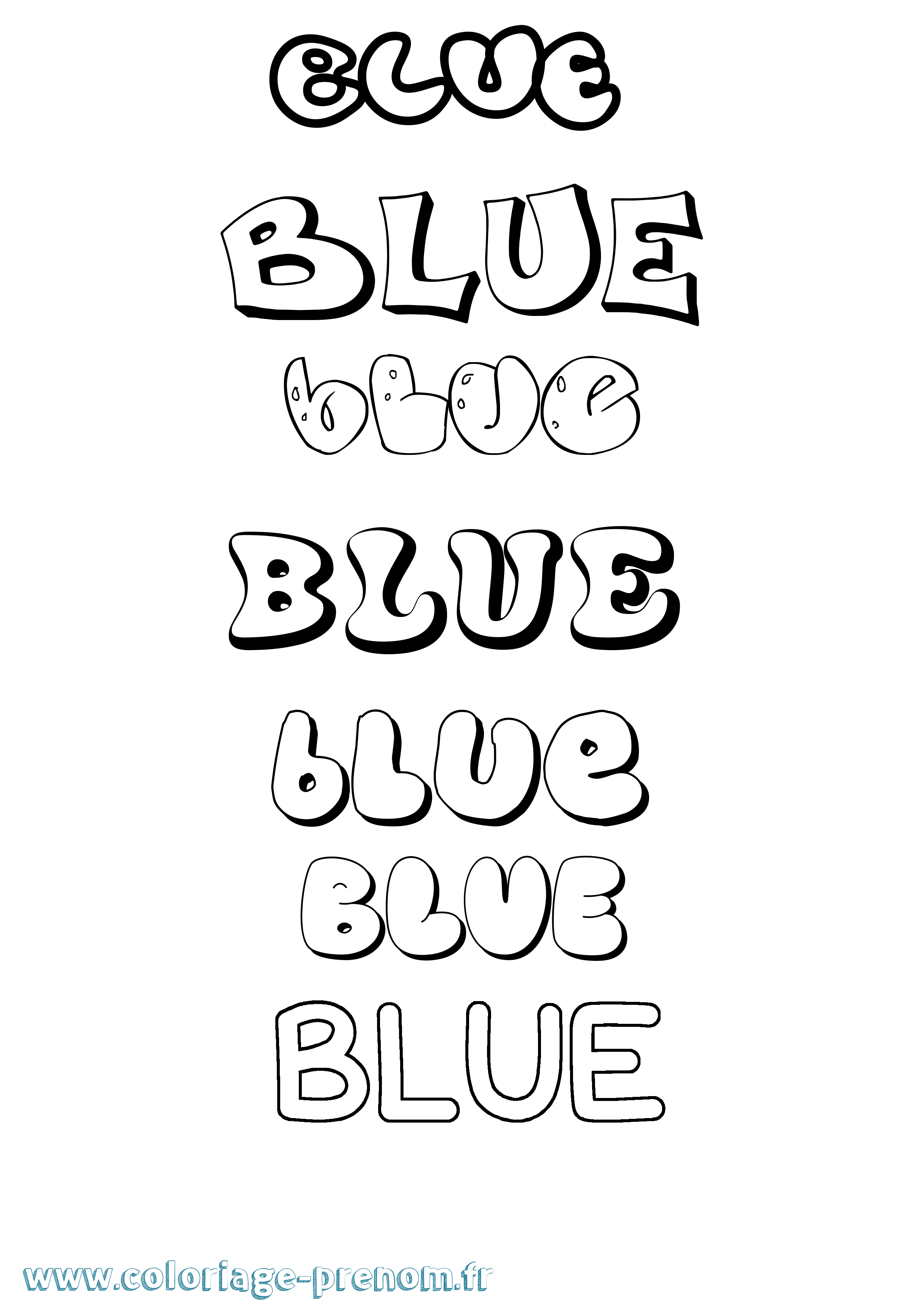 Coloriage prénom Blue Bubble