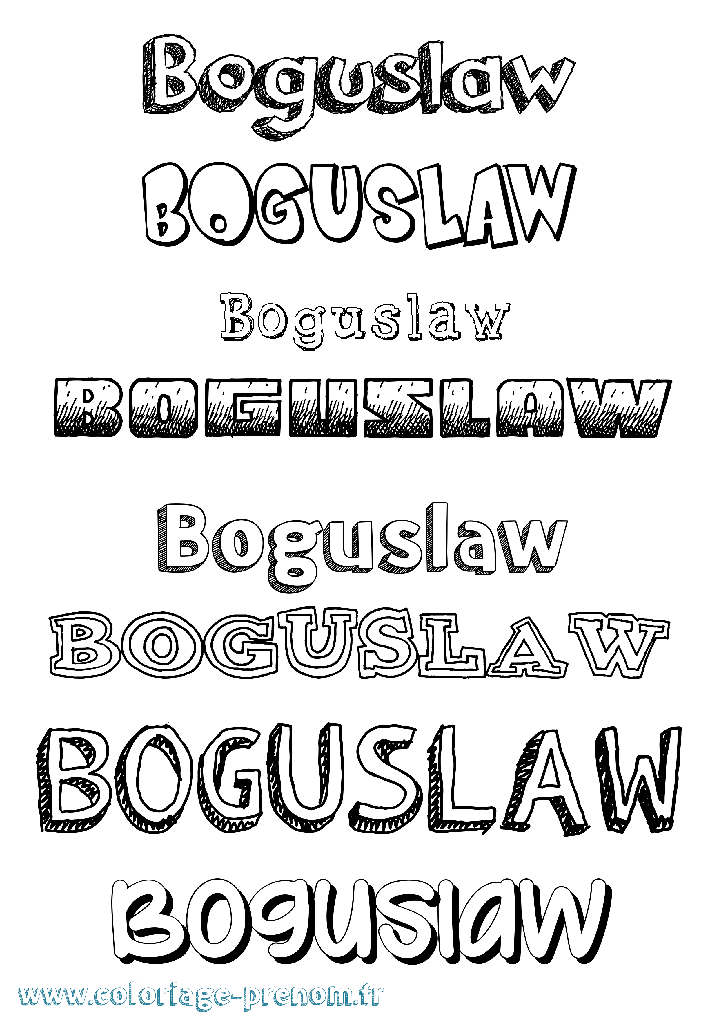 Coloriage Boguslaw Dessiné Coloriage prénom Boguslaw Dessiné