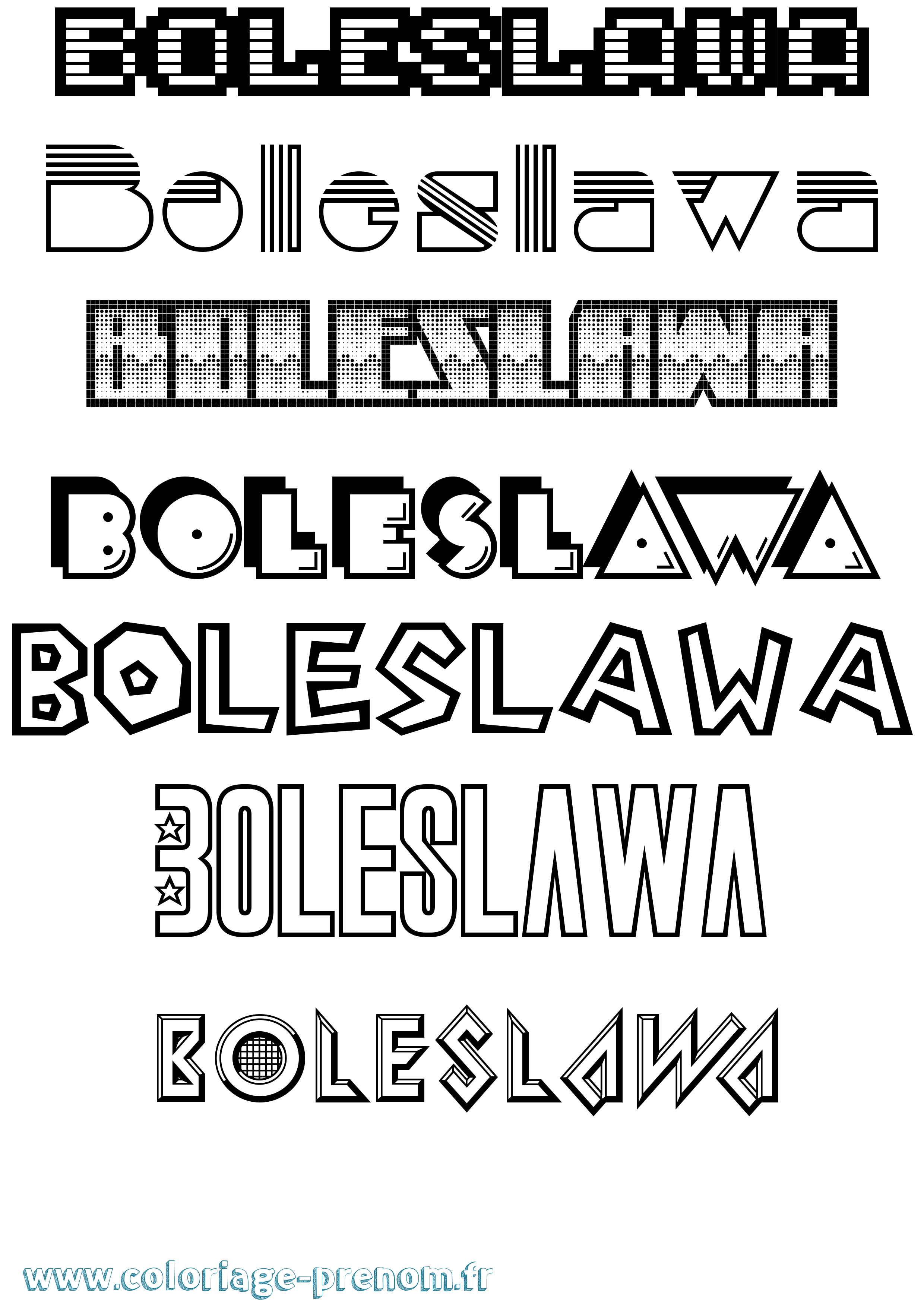 Coloriage Boleslawa Jeux Vidéos Coloriage prénom Boleslawa Jeux Vidéos