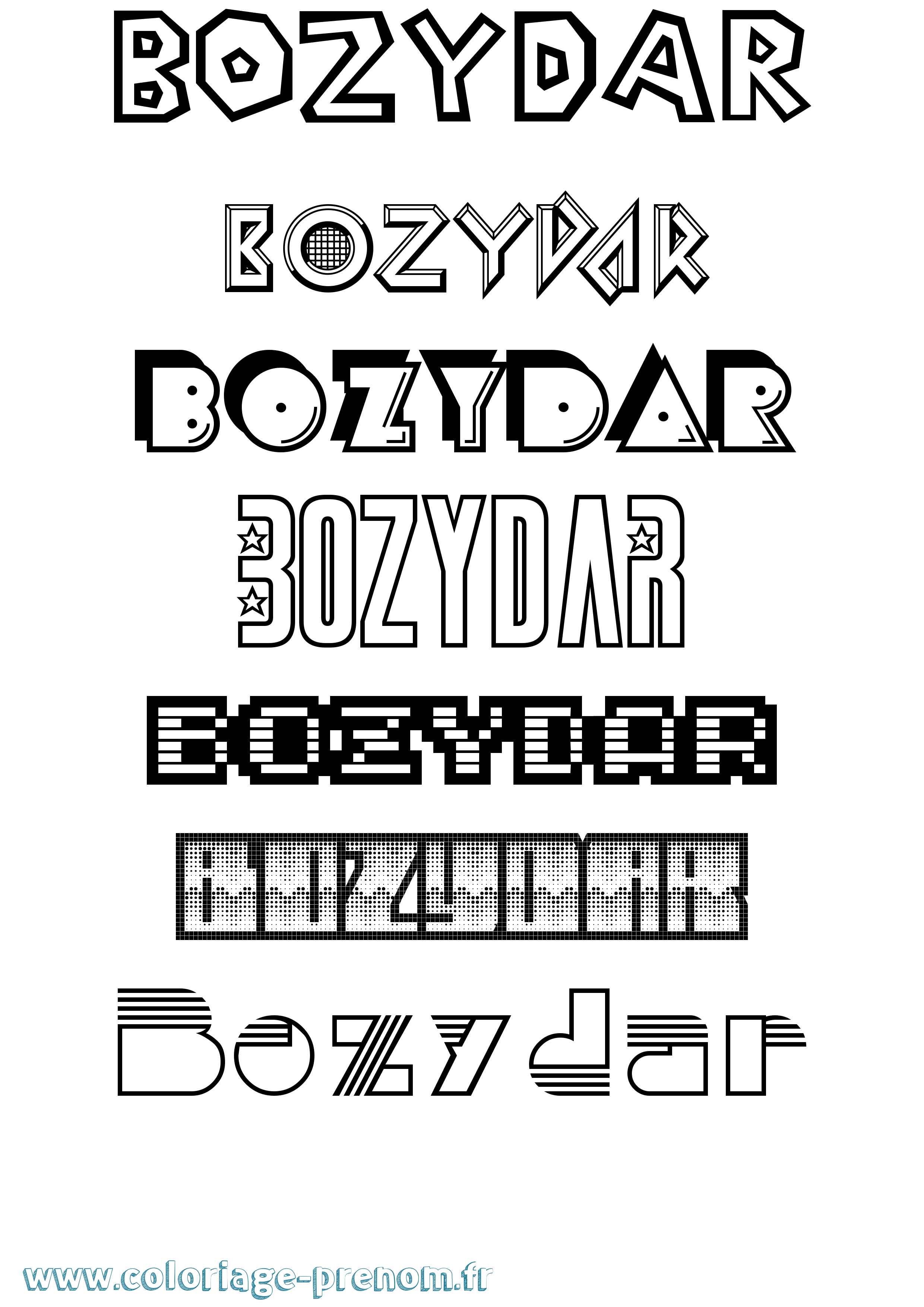 Coloriage Bozydar Jeux Vidéos Coloriage prénom Bozydar Jeux Vidéos