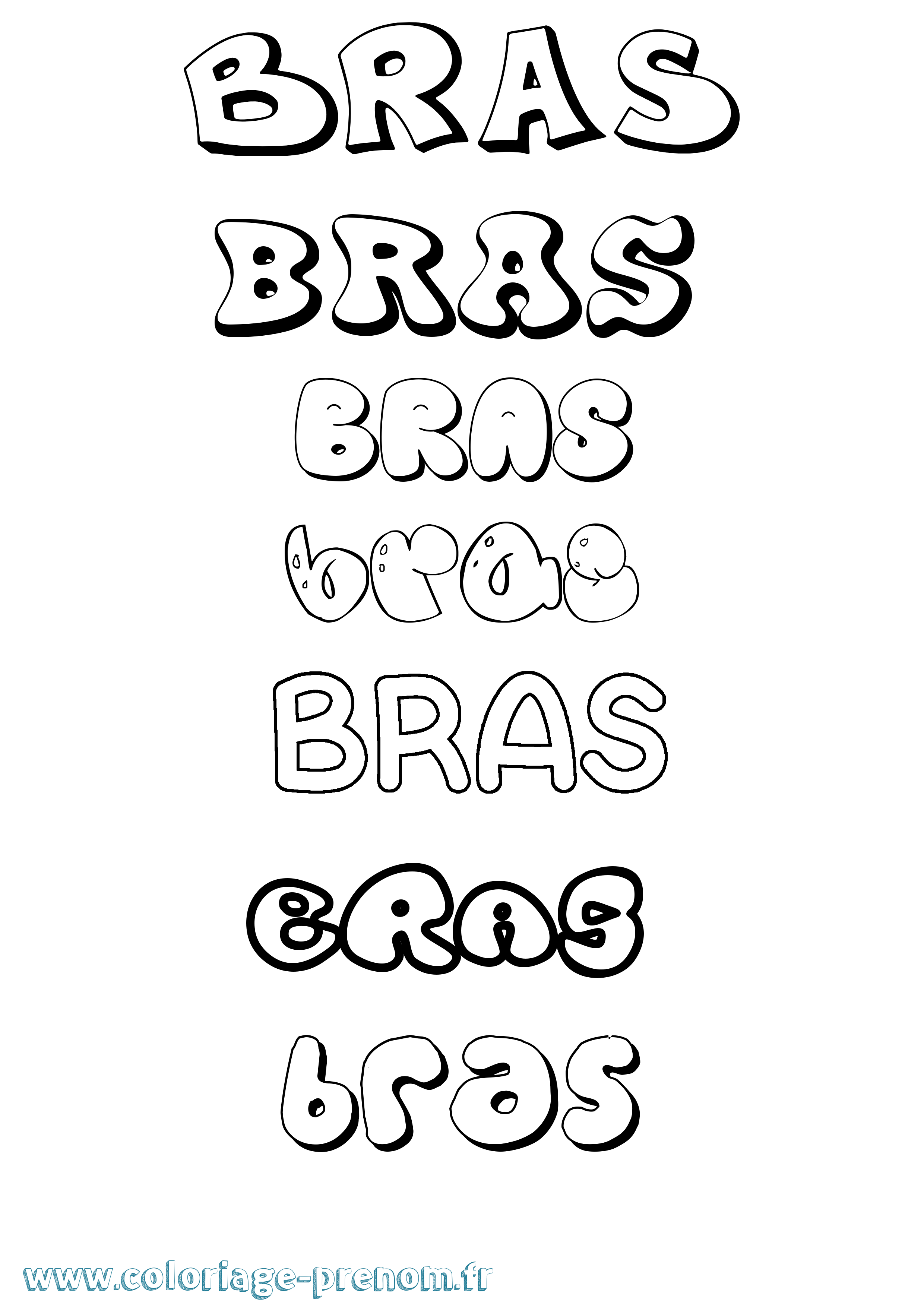 Coloriage Bras Bubble Coloriage prénom Bras Bubble