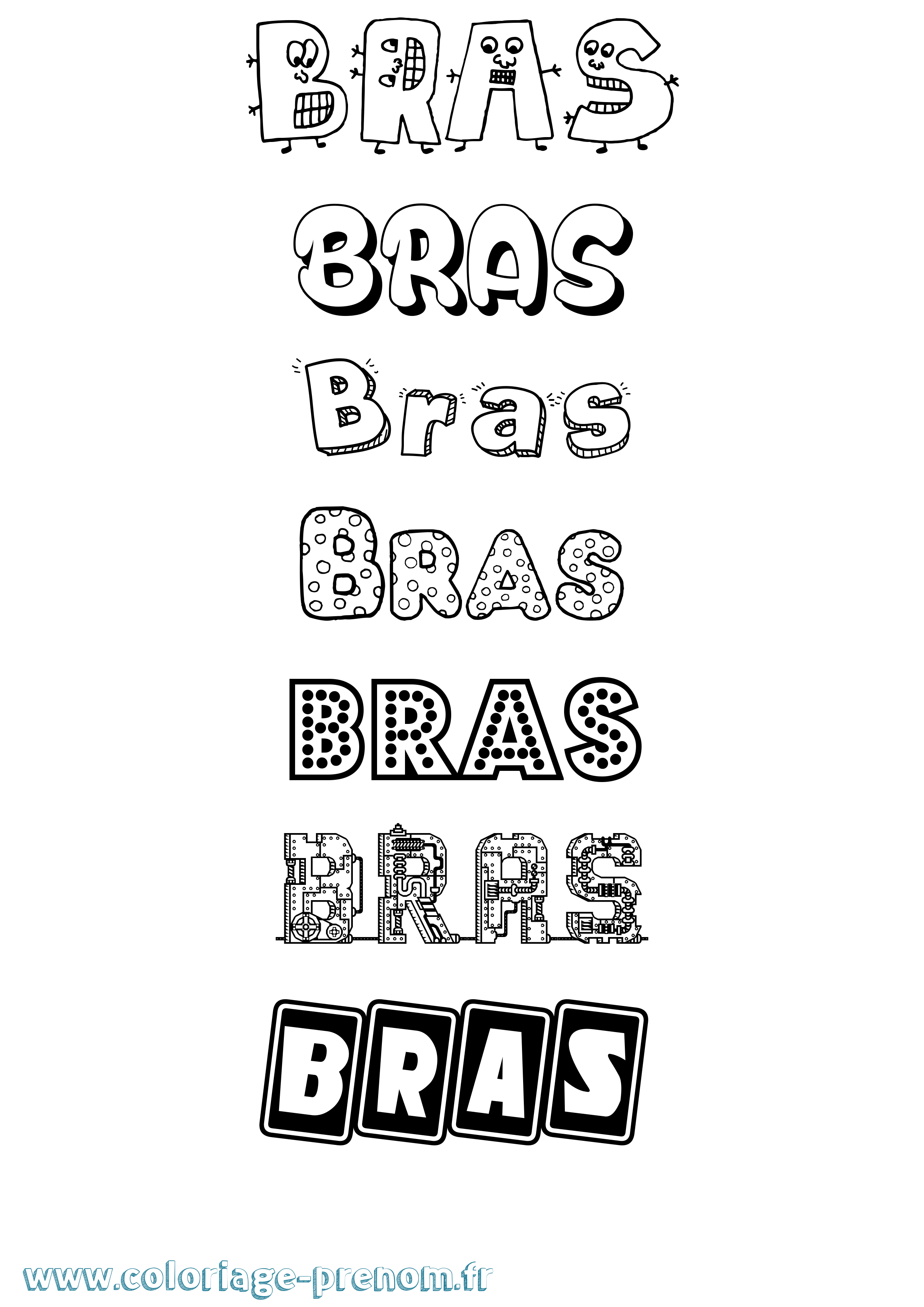 Coloriage Bras Fun Coloriage prénom Bras Fun