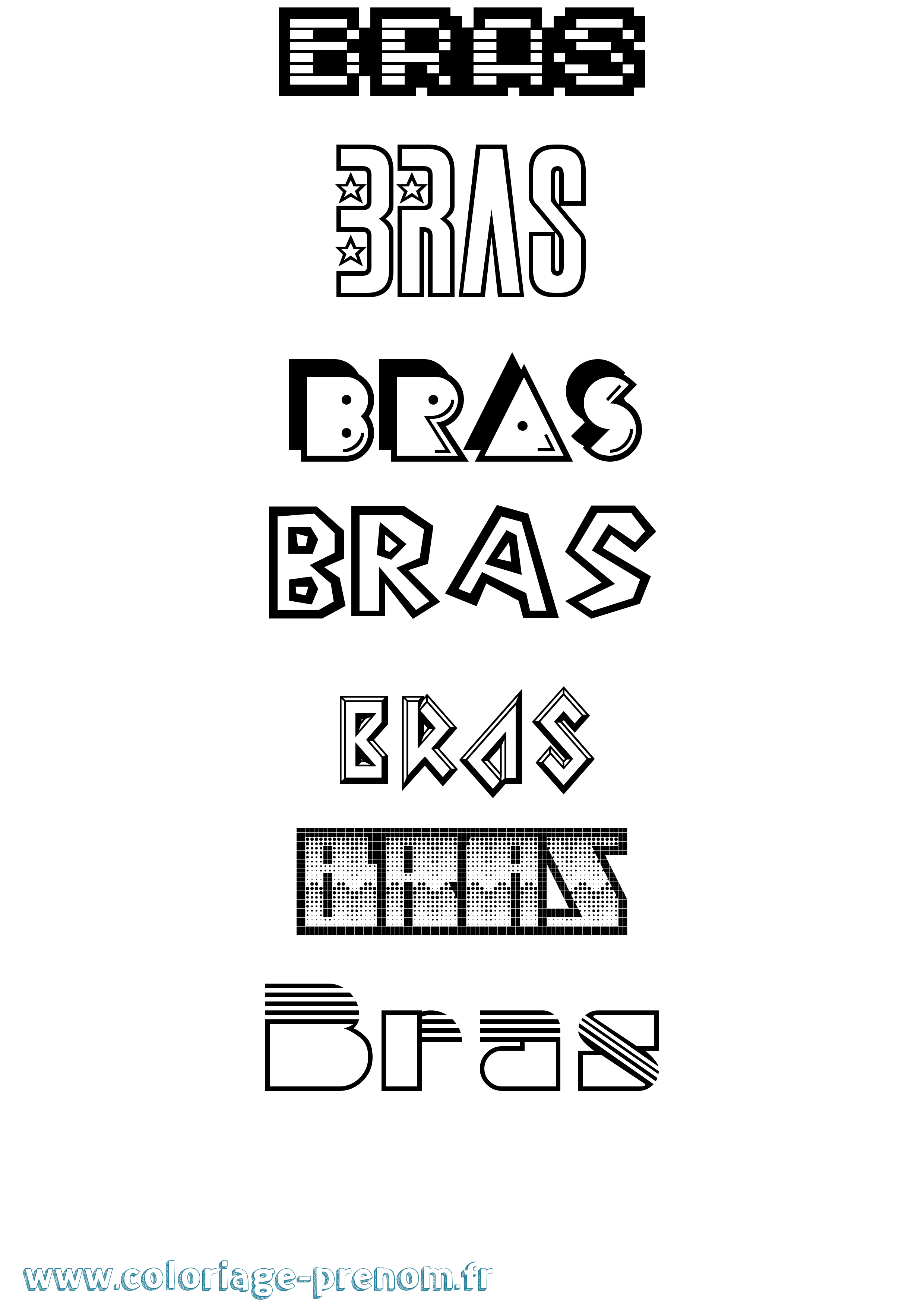 Coloriage Bras Jeux Vidéos Coloriage prénom Bras Jeux Vidéos