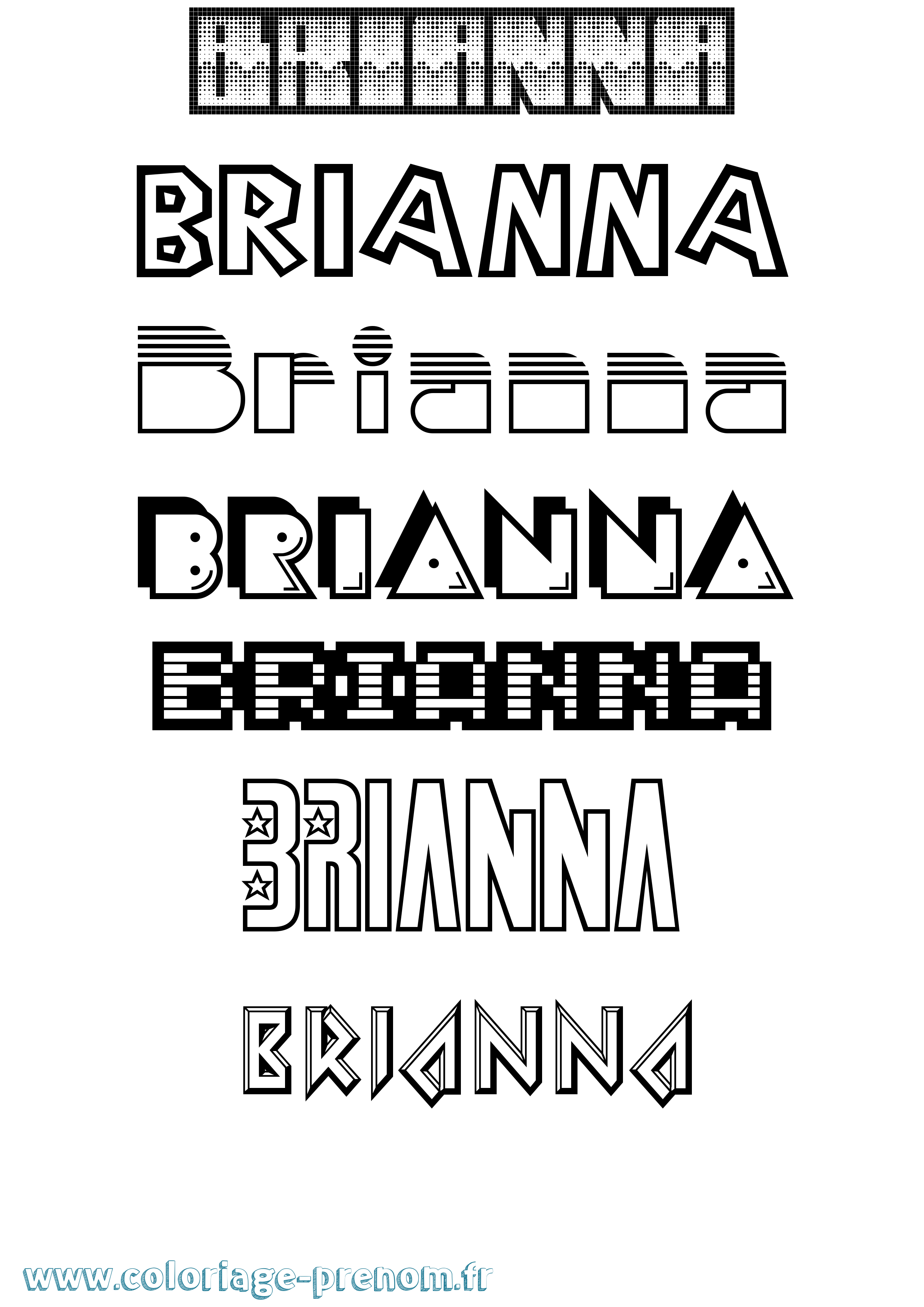 Coloriage prénom Brianna Jeux Vidéos