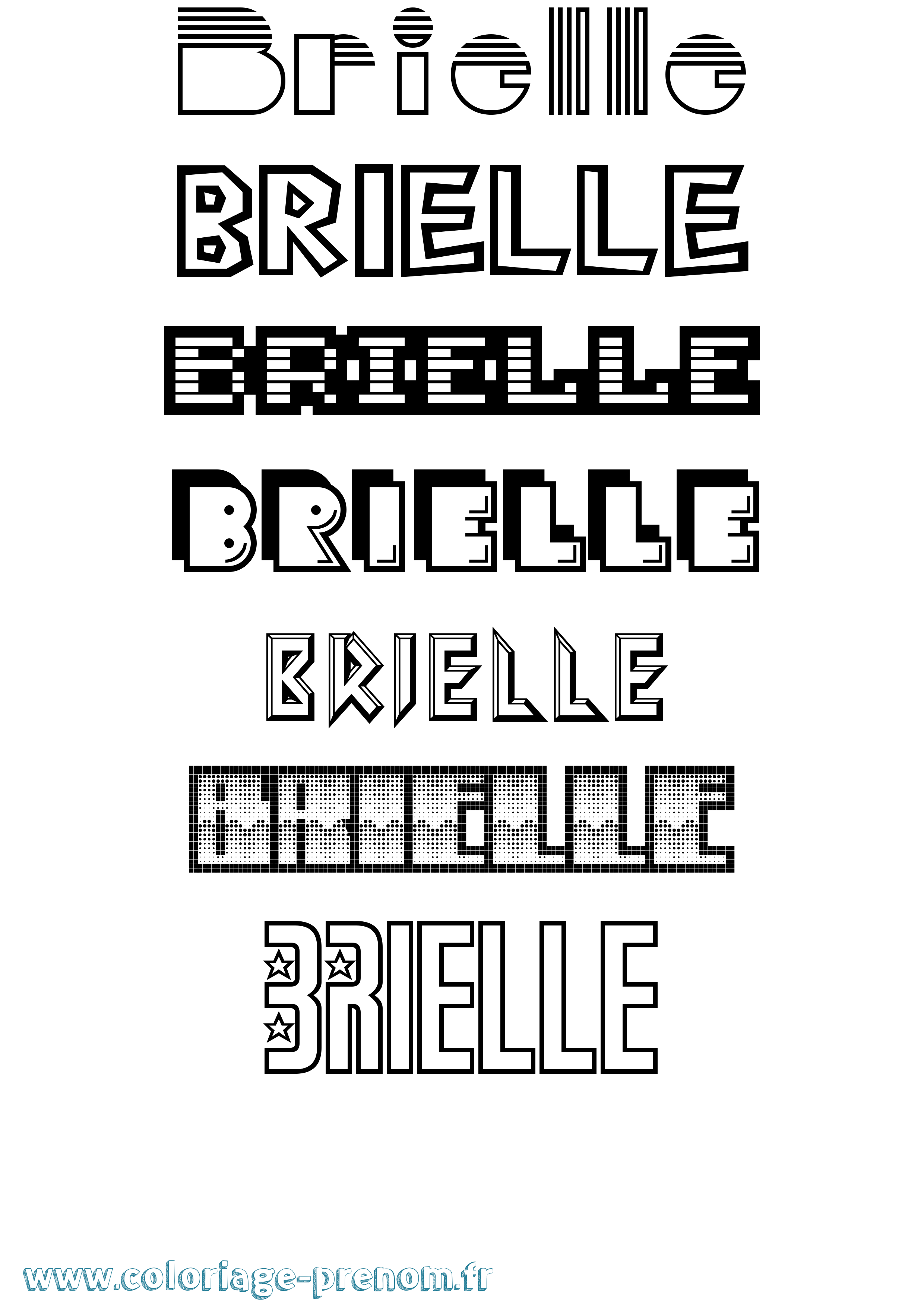 Coloriage prénom Brielle Jeux Vidéos