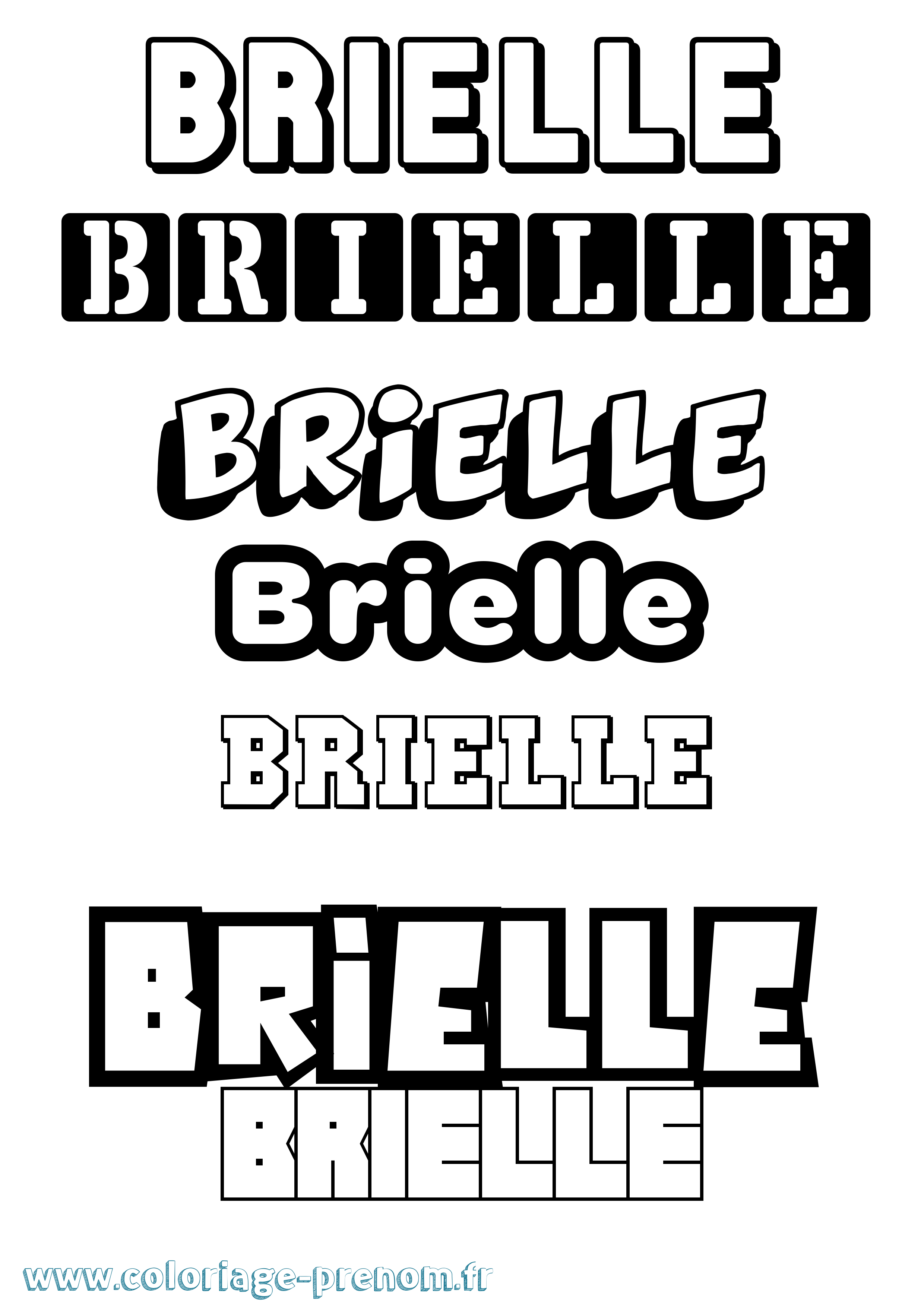 Coloriage prénom Brielle Simple