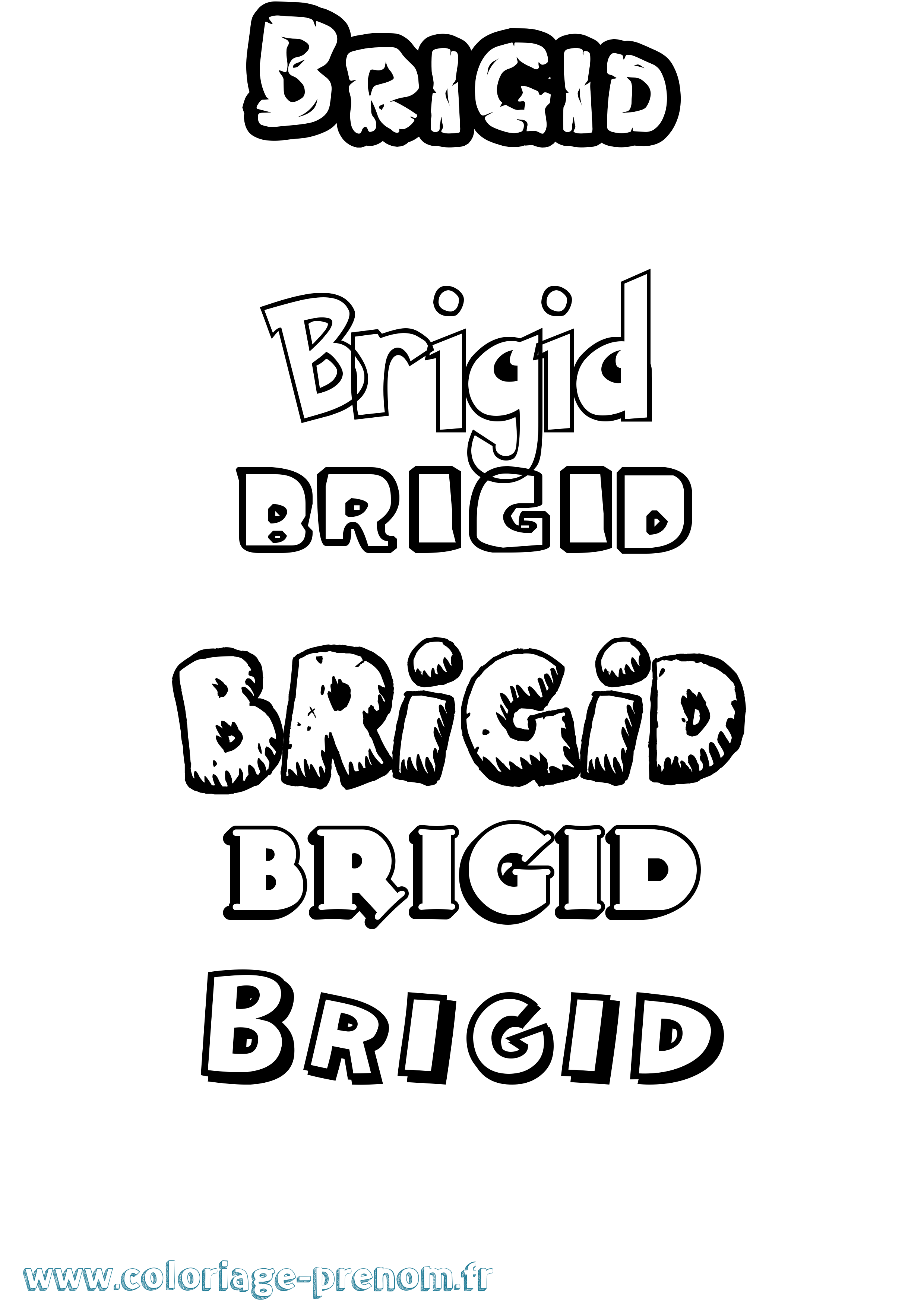 Coloriage prénom Brigid Dessin Animé