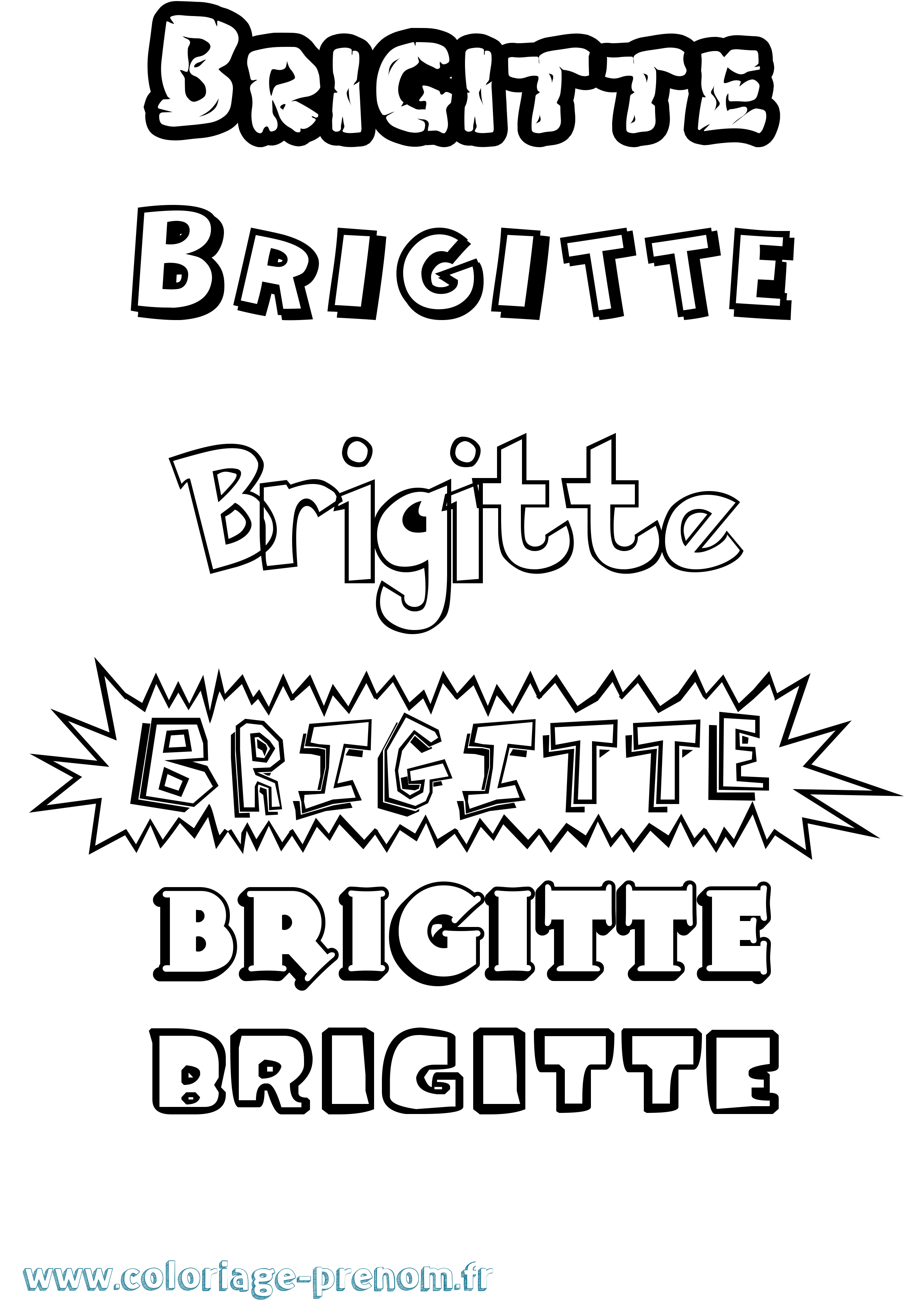 Coloriage Brigitte Coloriage prénom Brigitte