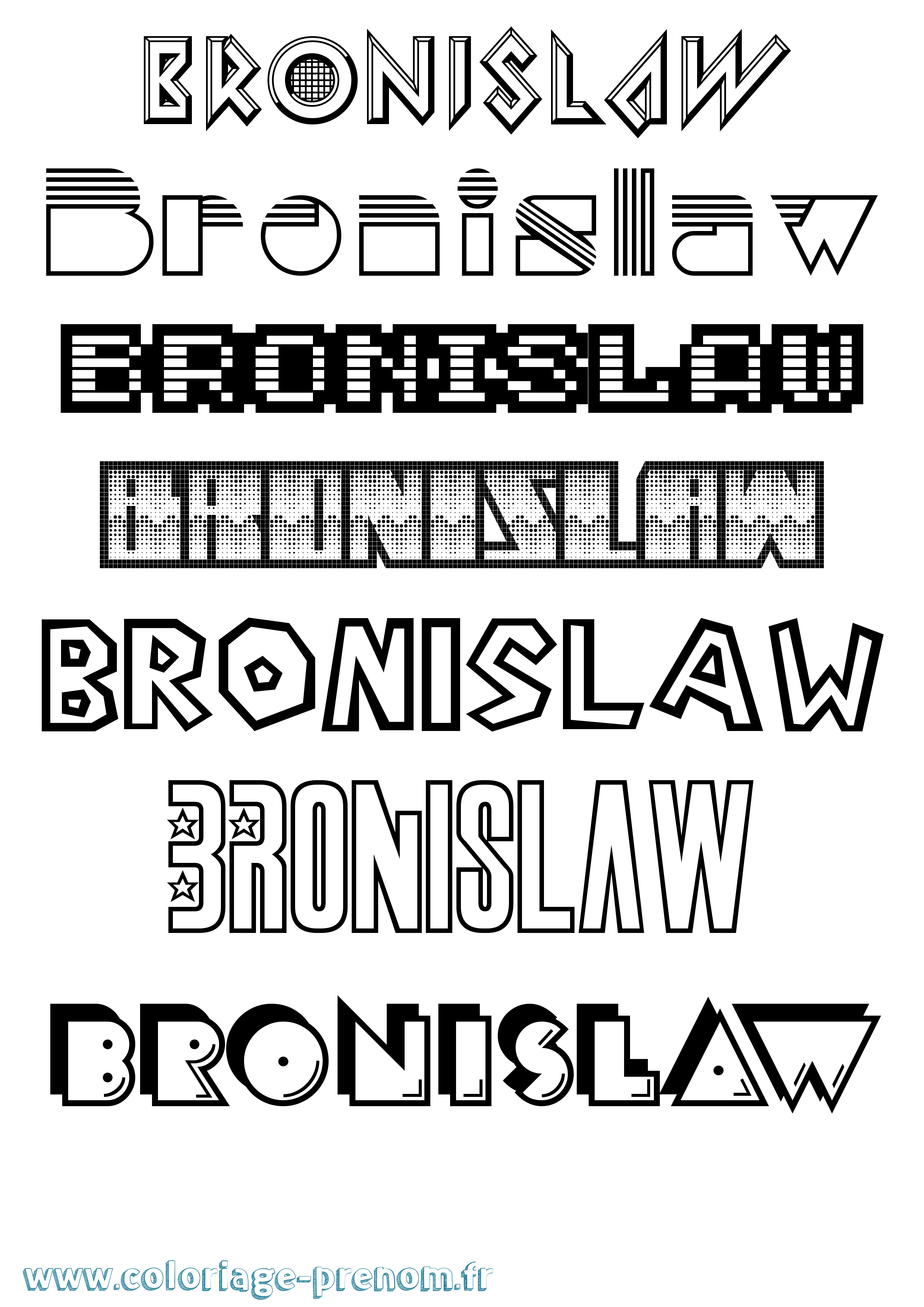Coloriage Bronislaw Jeux Vidéos Coloriage prénom Bronislaw Jeux Vidéos