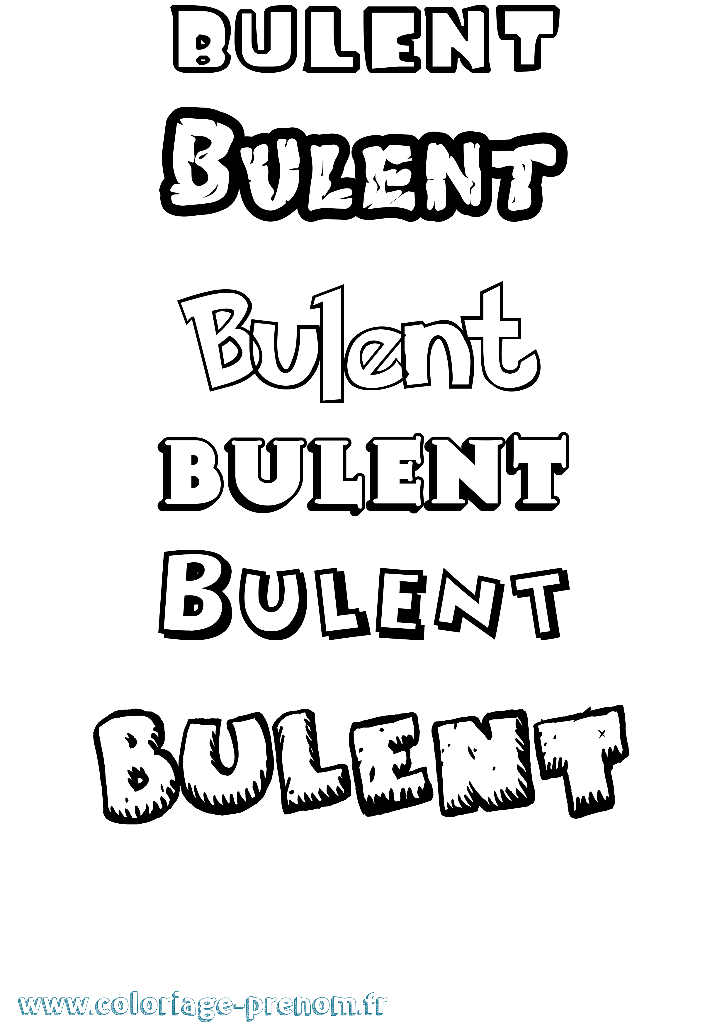 Coloriage Bulent Dessin Animé Coloriage prénom Bulent Dessin Animé