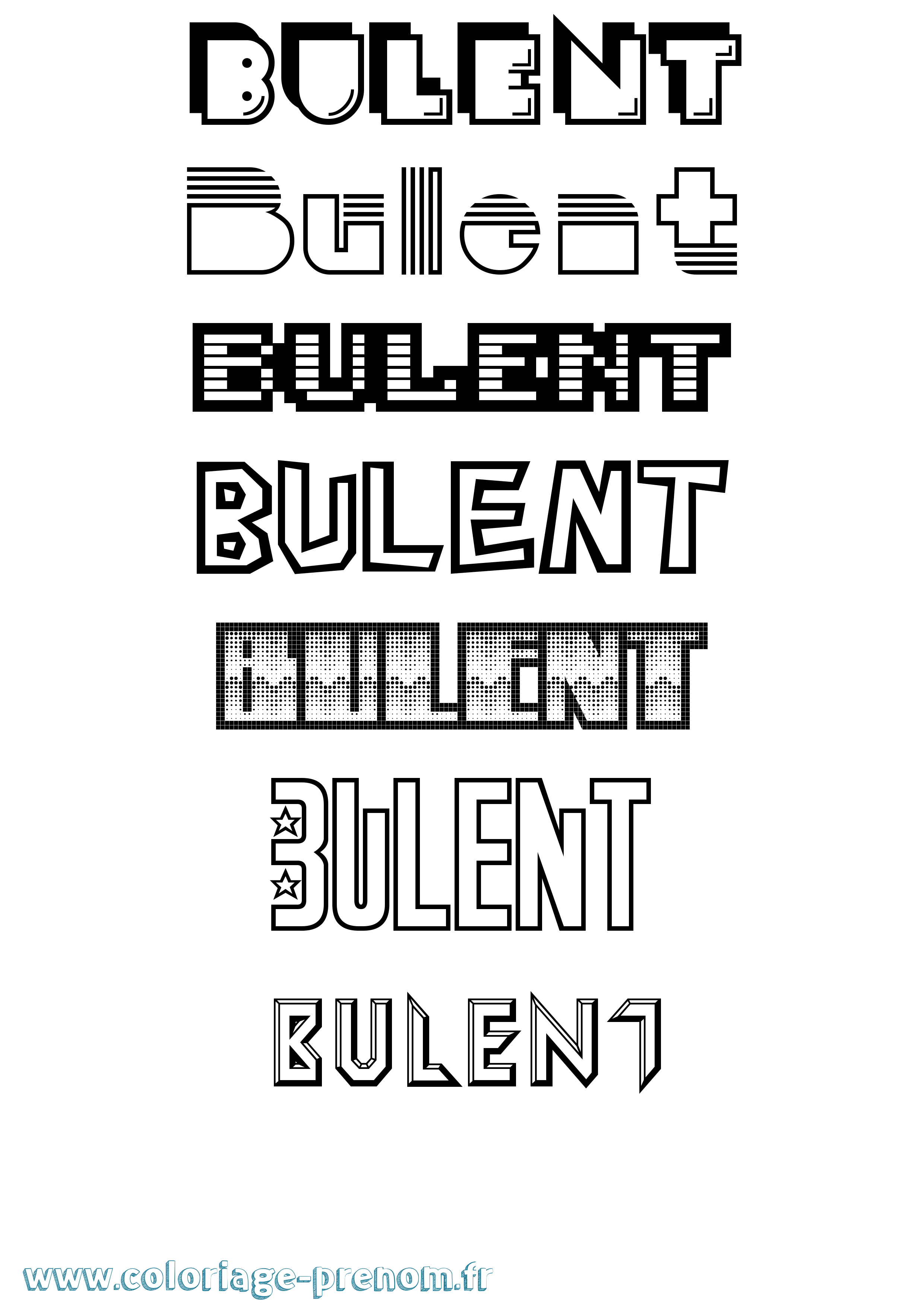 Coloriage Bulent Jeux Vidéos Coloriage prénom Bulent Jeux Vidéos
