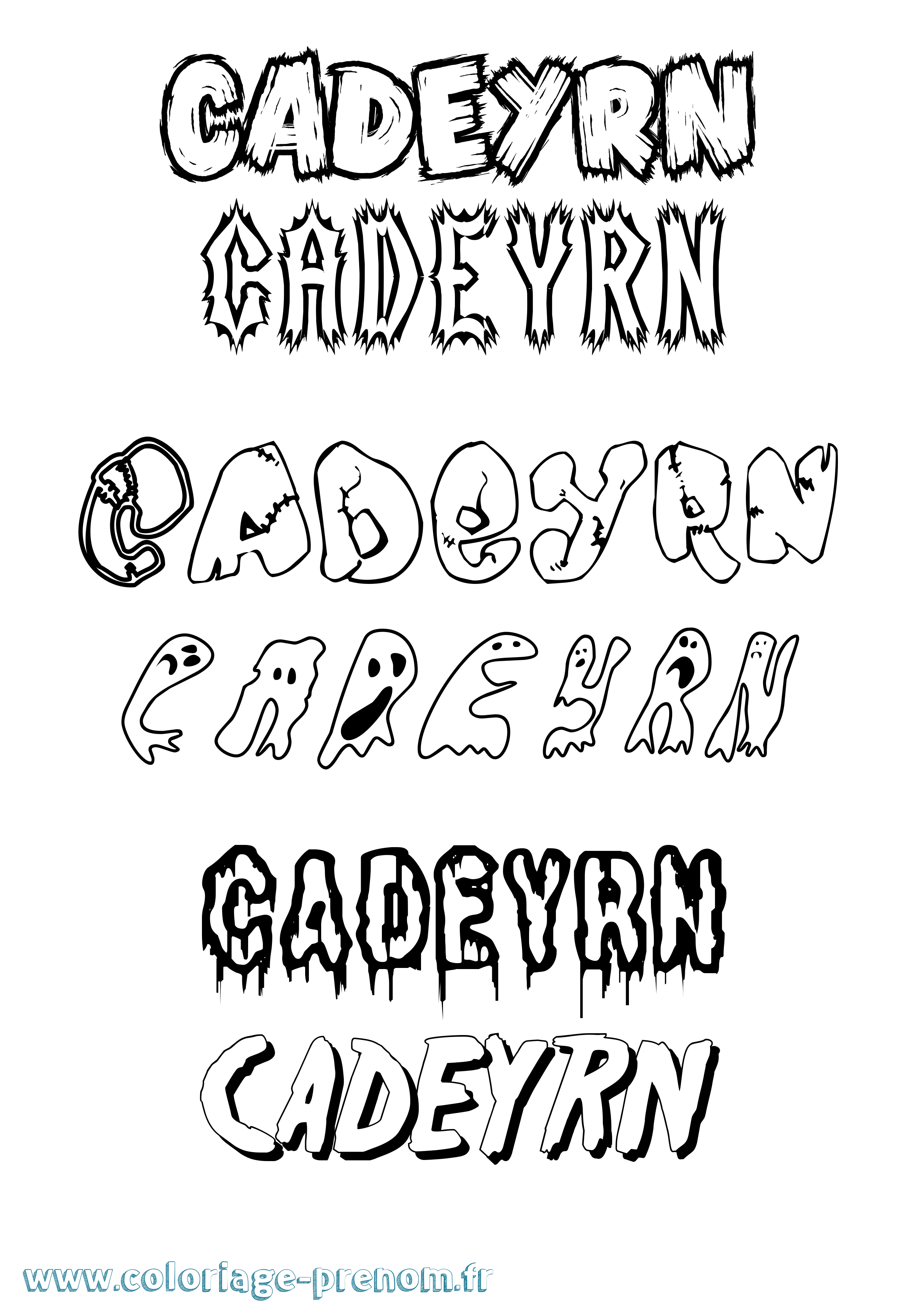 Coloriage prénom Cadeyrn Frisson