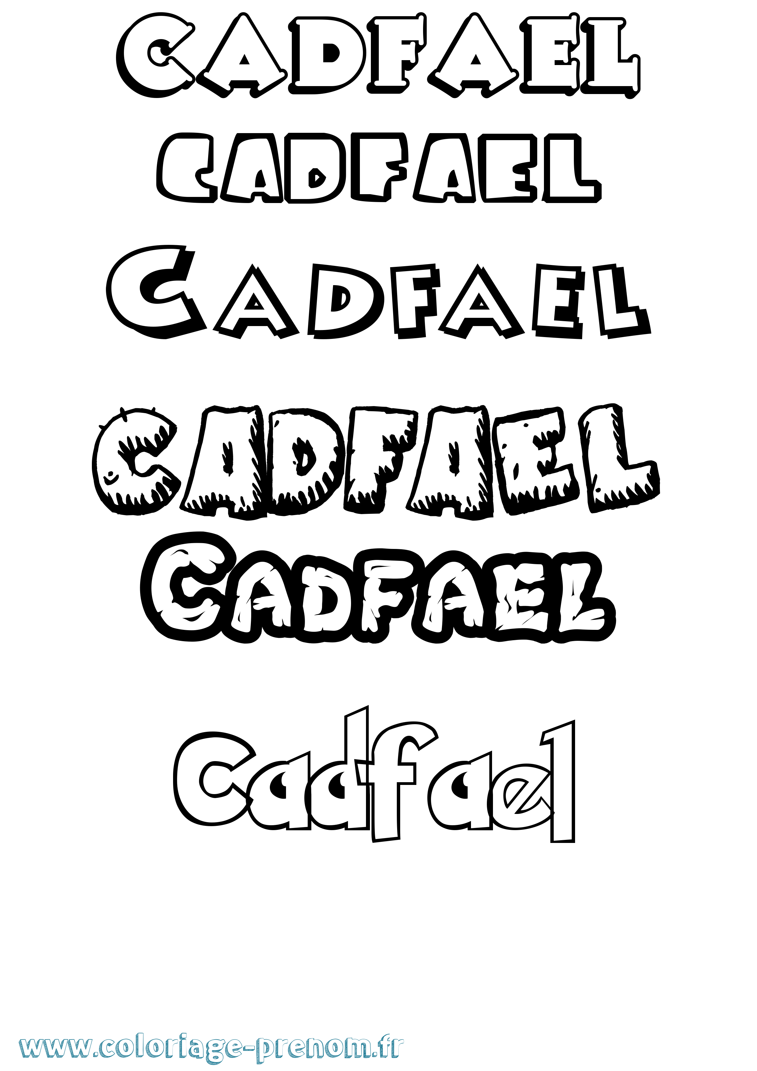 Coloriage Cadfael Dessin Animé Coloriage prénom Cadfael Dessin Animé