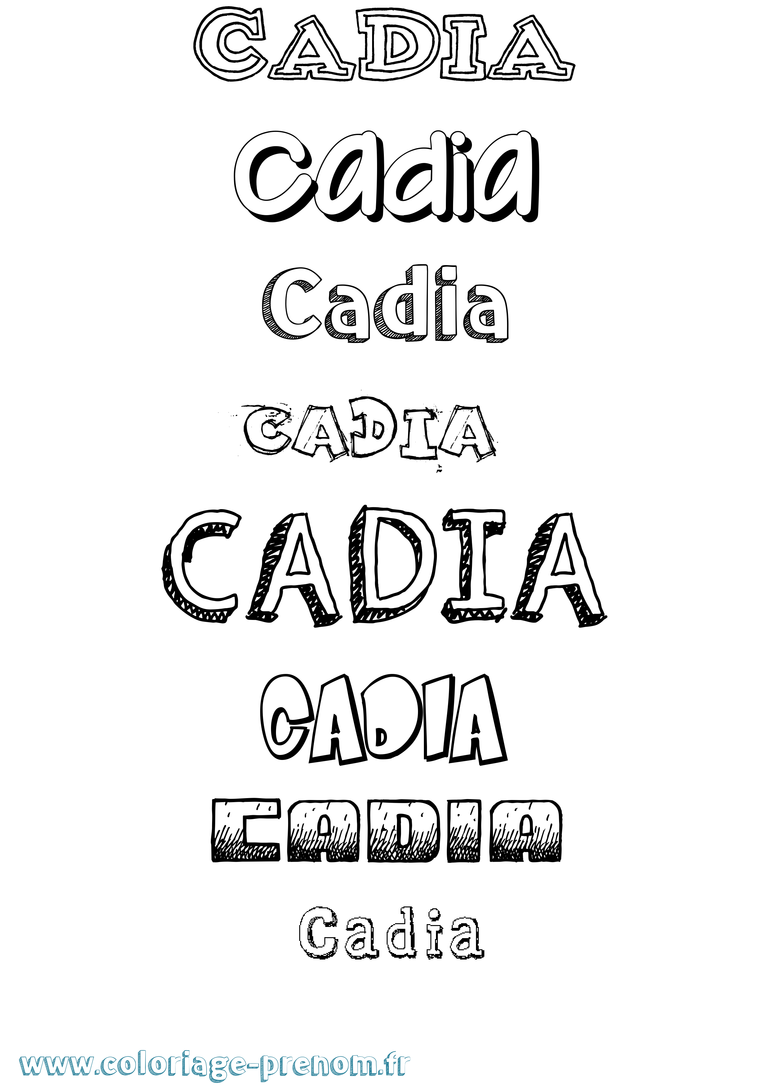 Coloriage Cadia Dessiné Coloriage prénom Cadia Dessiné