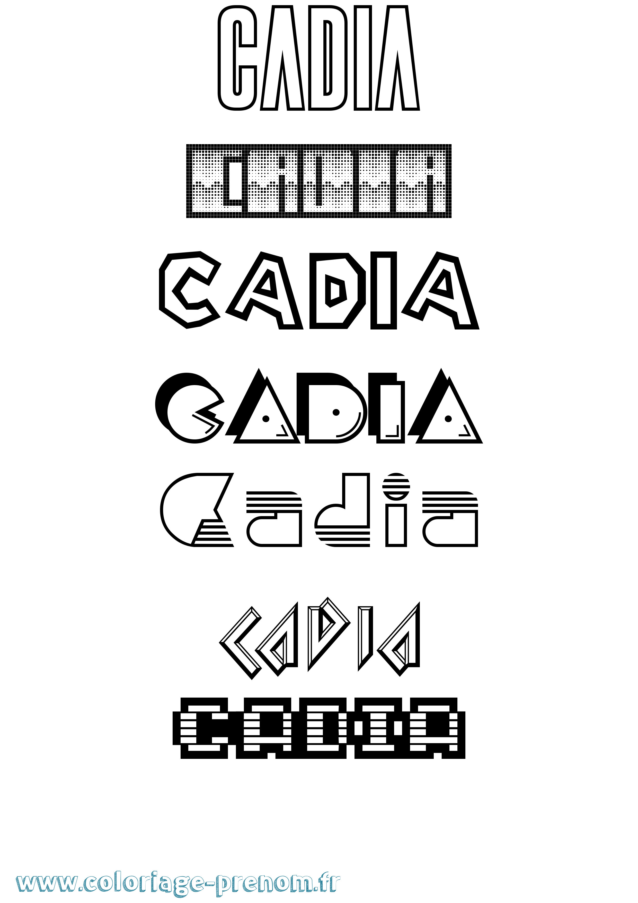 Coloriage Cadia Jeux Vidéos Coloriage prénom Cadia Jeux Vidéos
