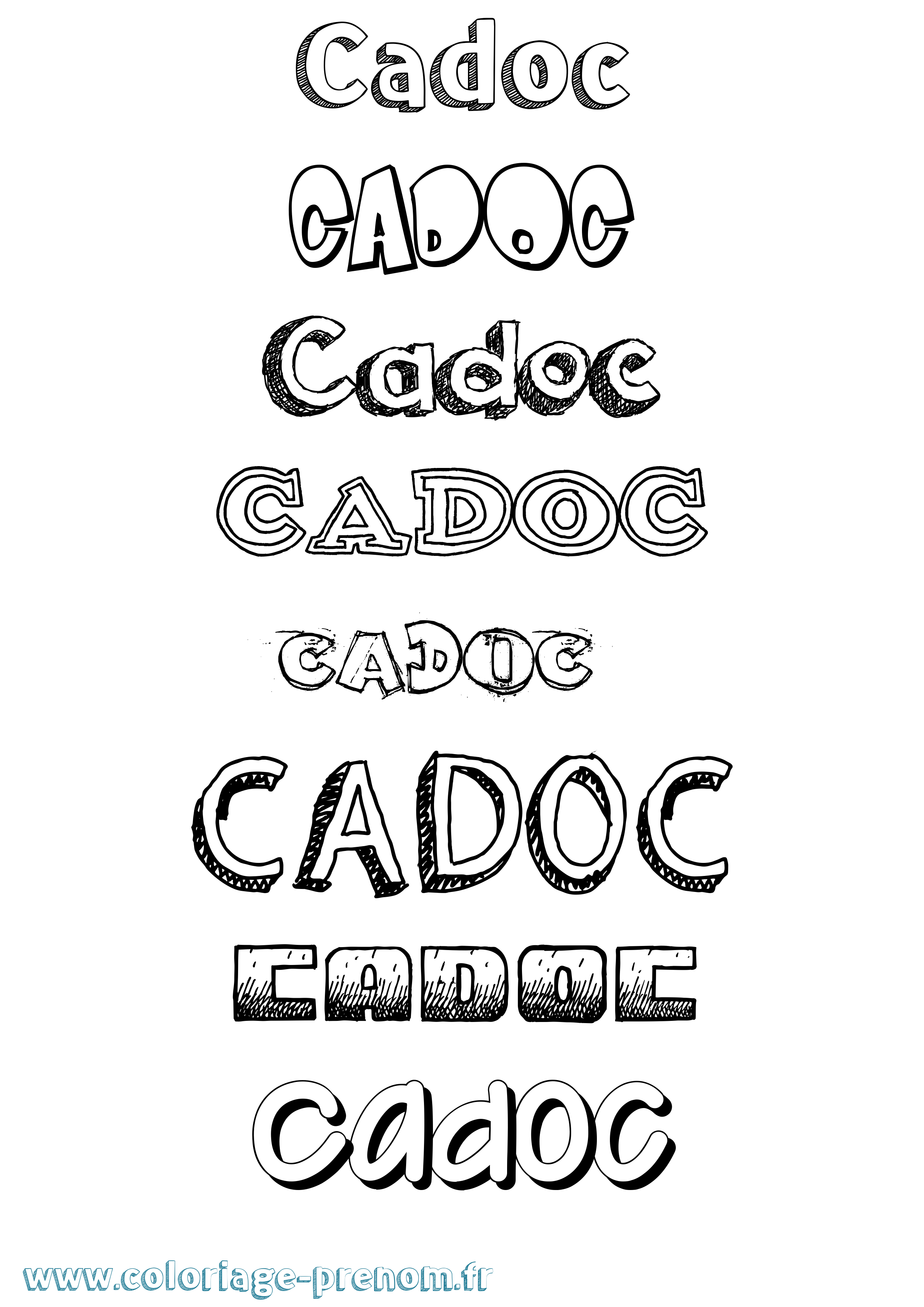 Coloriage Cadoc Dessiné Coloriage prénom Cadoc Dessiné