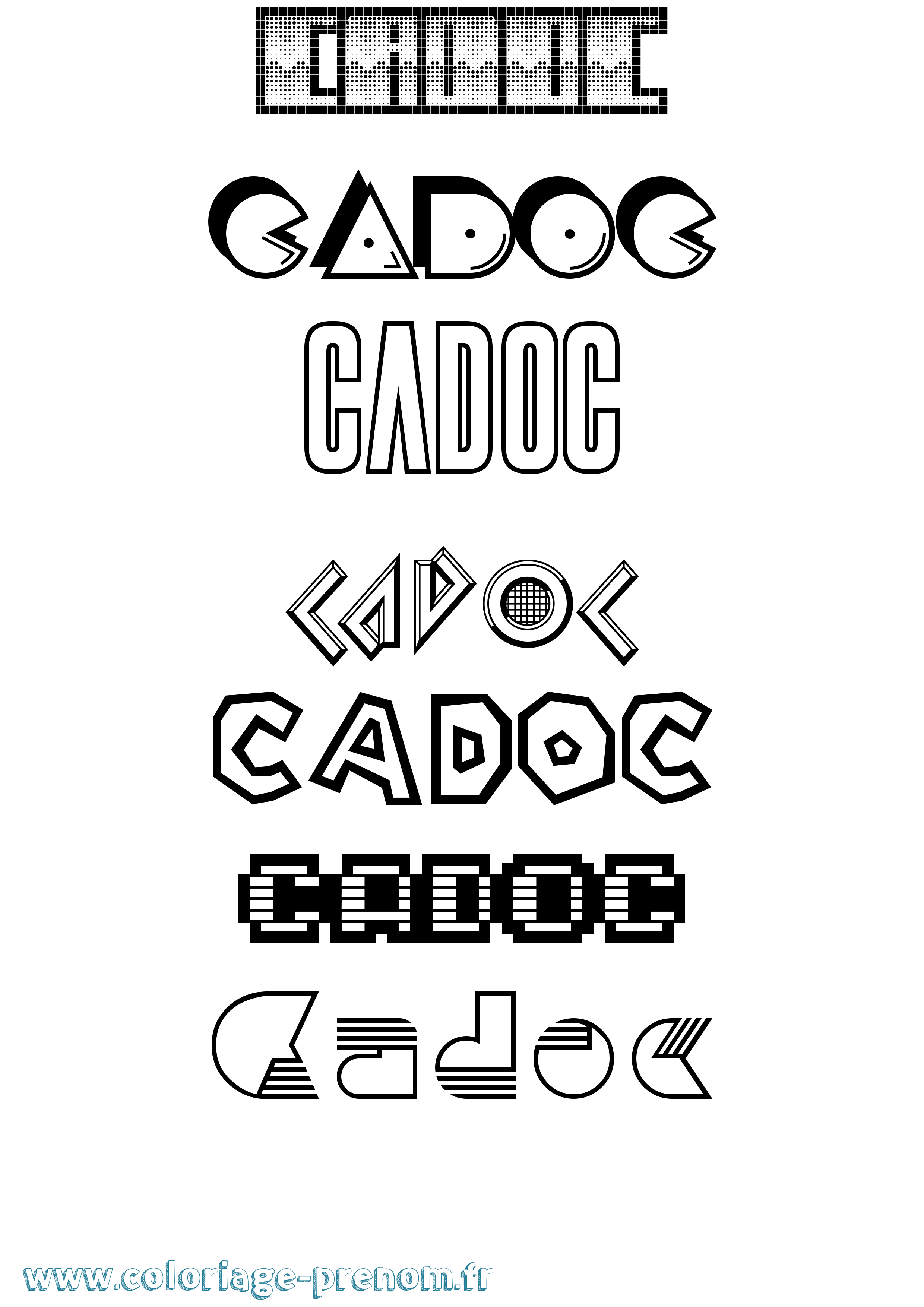 Coloriage Cadoc Jeux Vidéos Coloriage prénom Cadoc Jeux Vidéos