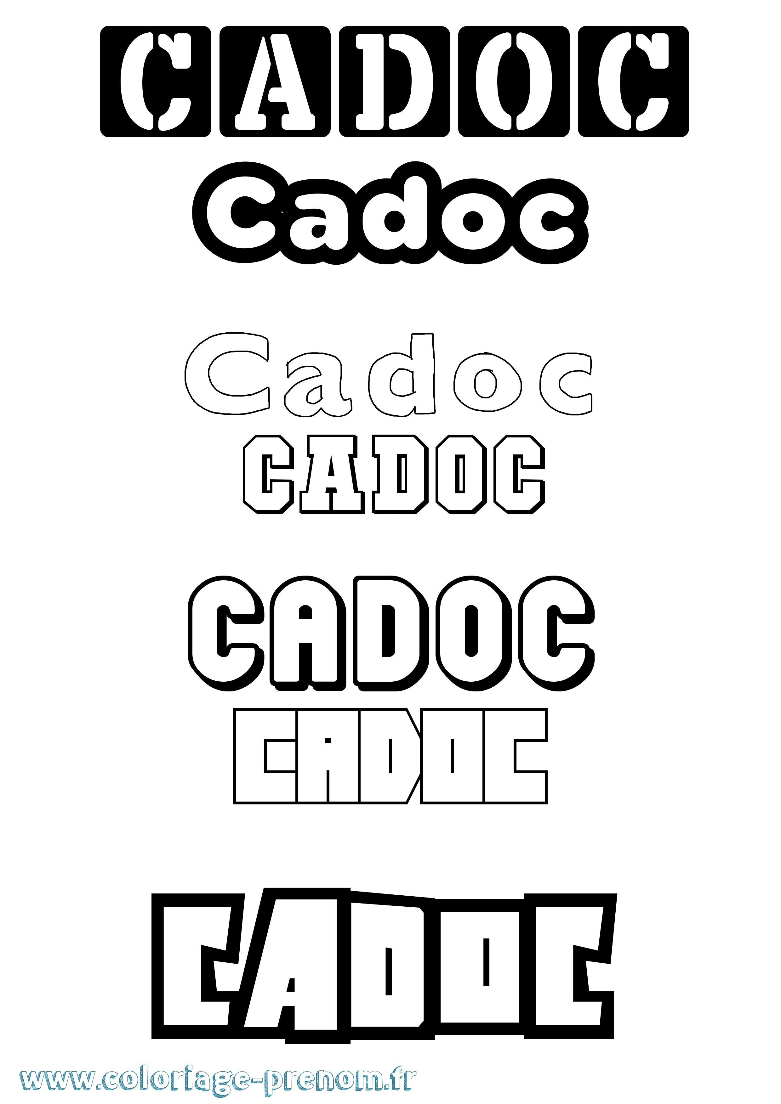 Coloriage Cadoc Simple Coloriage prénom Cadoc Simple