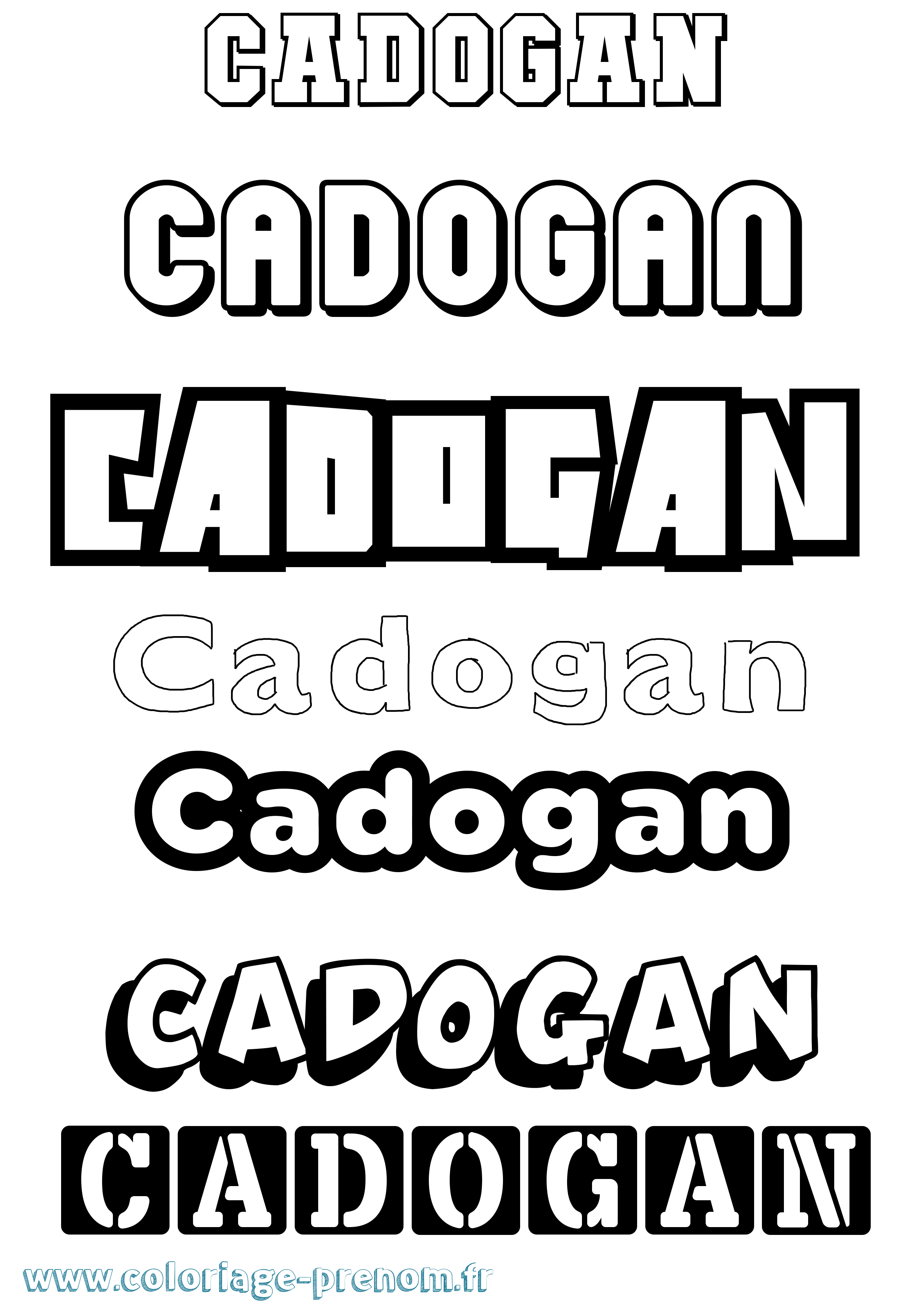 Coloriage prénom Cadogan Simple