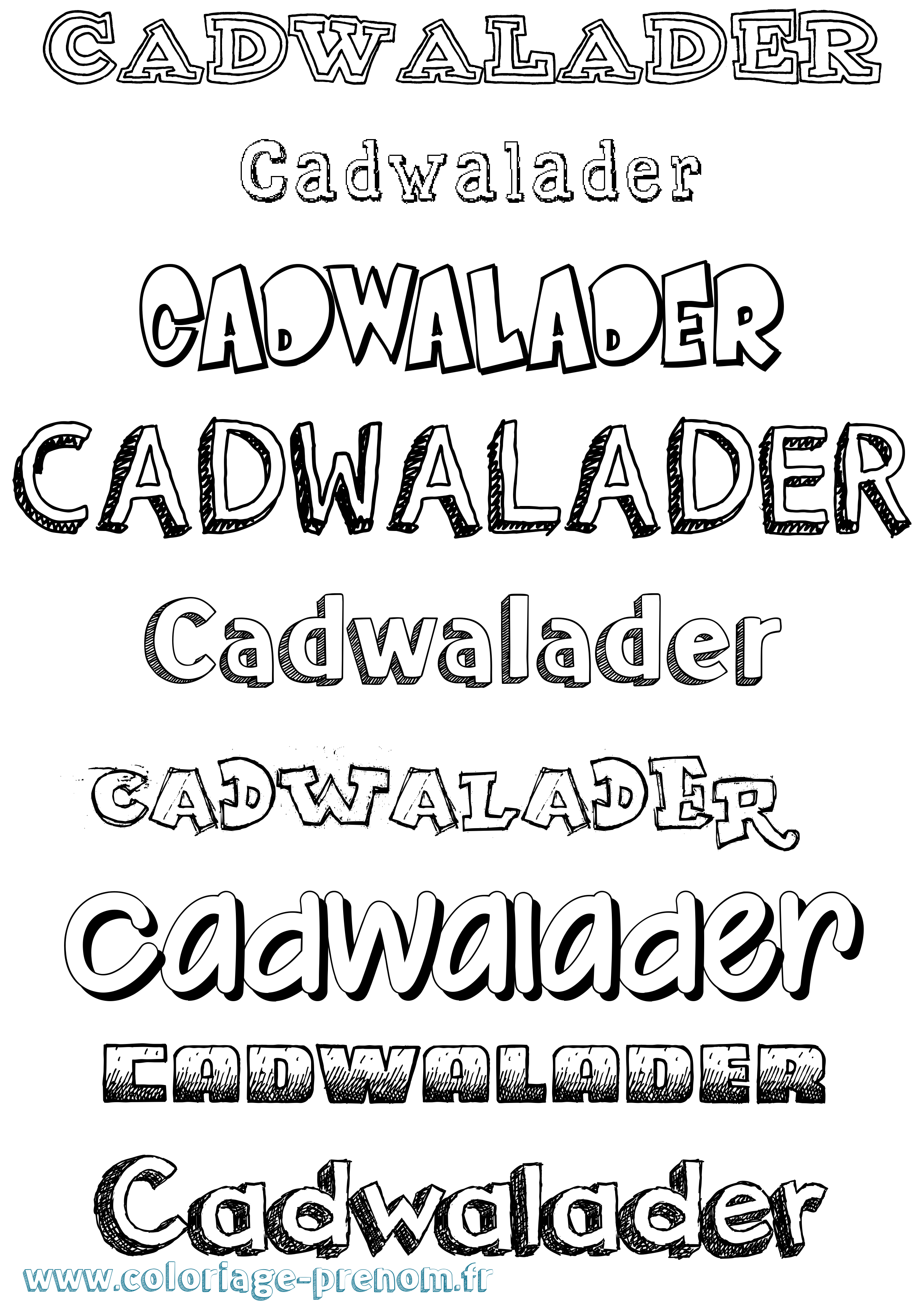 Coloriage Cadwalader Dessiné Coloriage prénom Cadwalader Dessiné