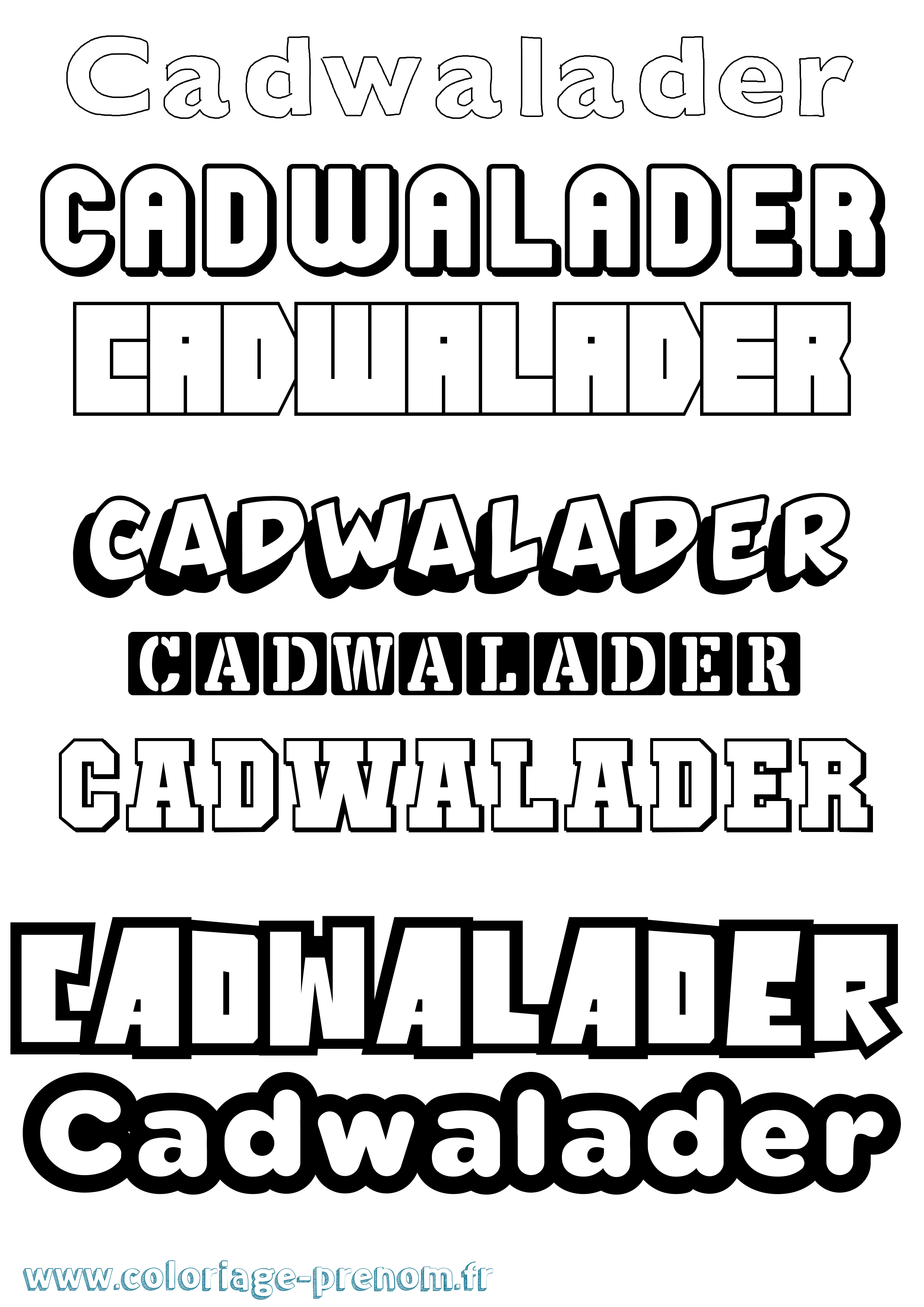 Coloriage Cadwalader Simple Coloriage prénom Cadwalader Simple