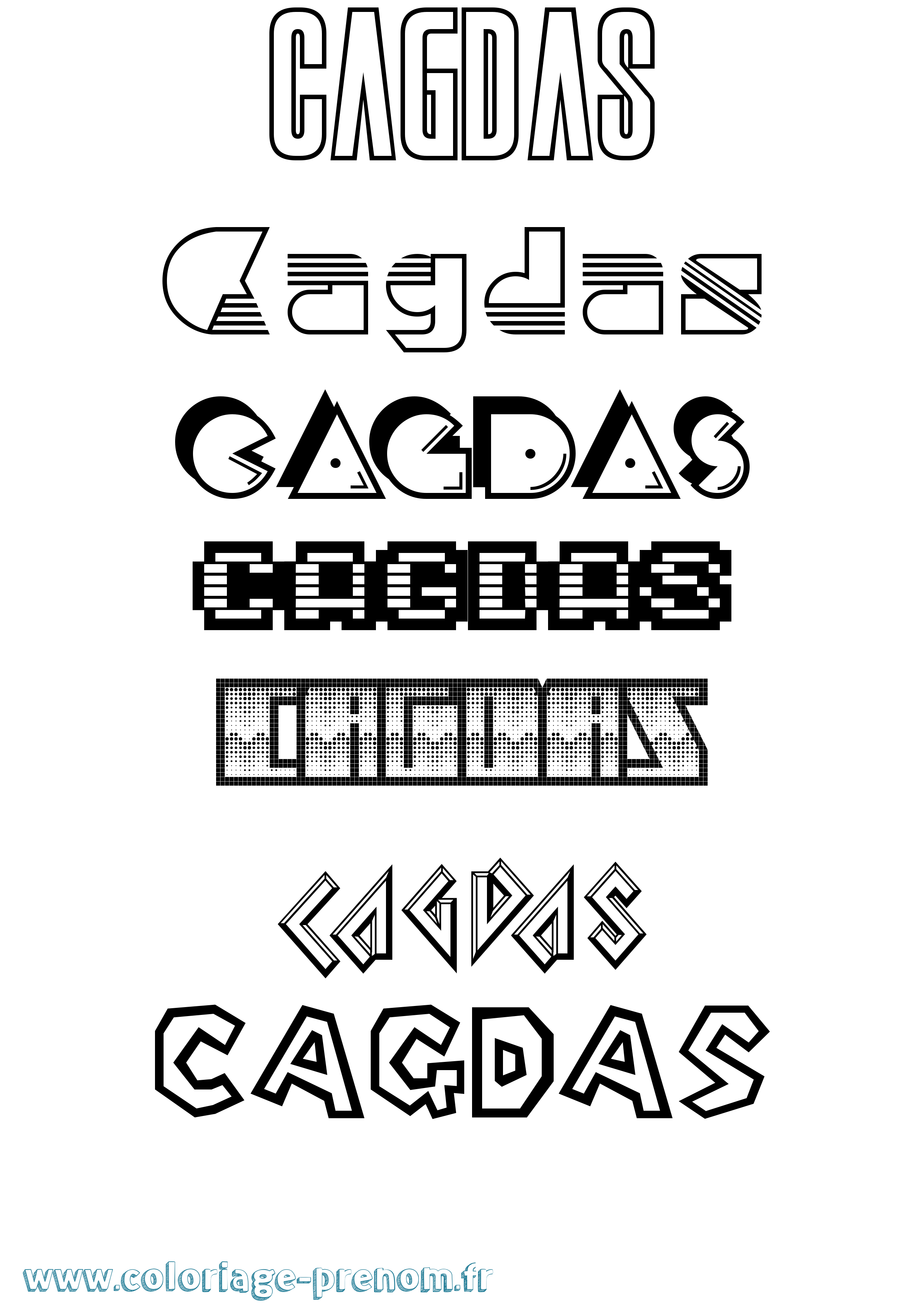 Coloriage Cagdas Jeux Vidéos Coloriage prénom Cagdas Jeux Vidéos