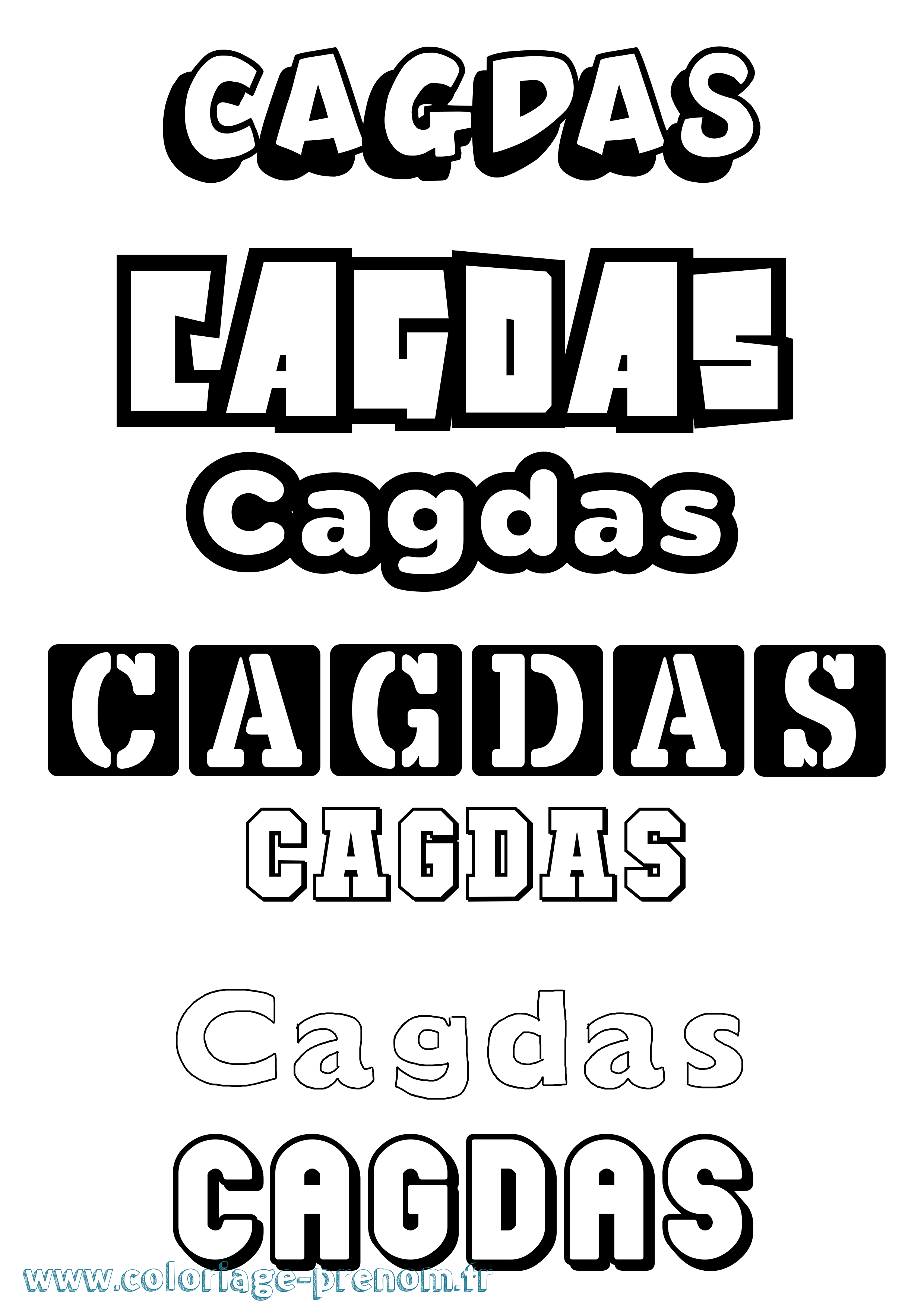 Coloriage Cagdas Simple Coloriage prénom Cagdas Simple