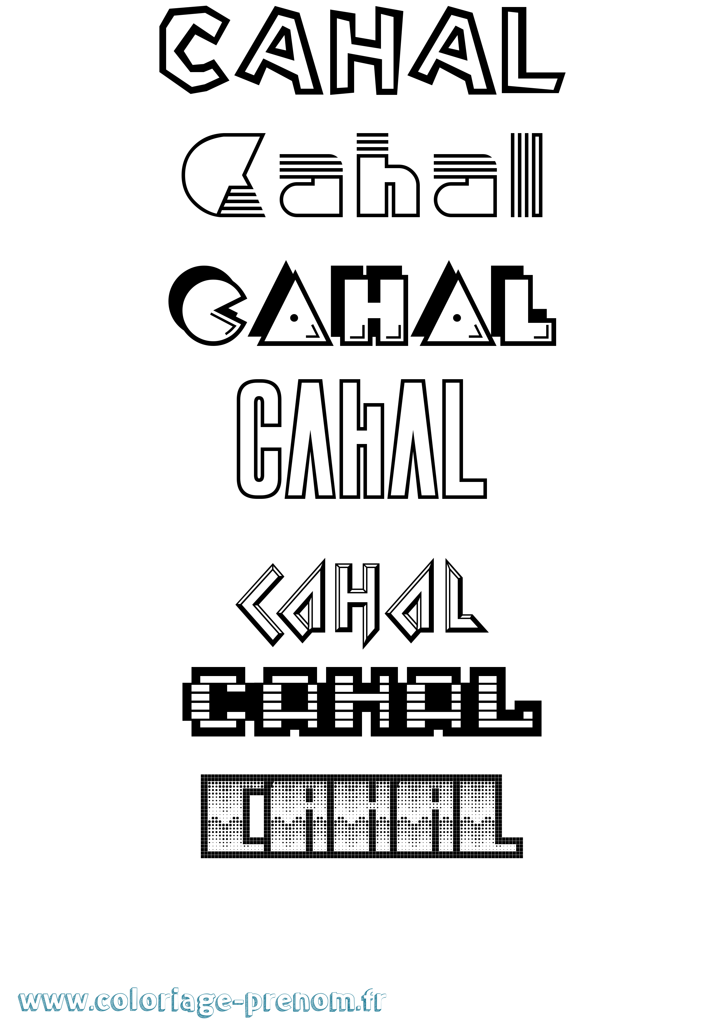 Coloriage Cahal Jeux Vidéos Coloriage prénom Cahal Jeux Vidéos