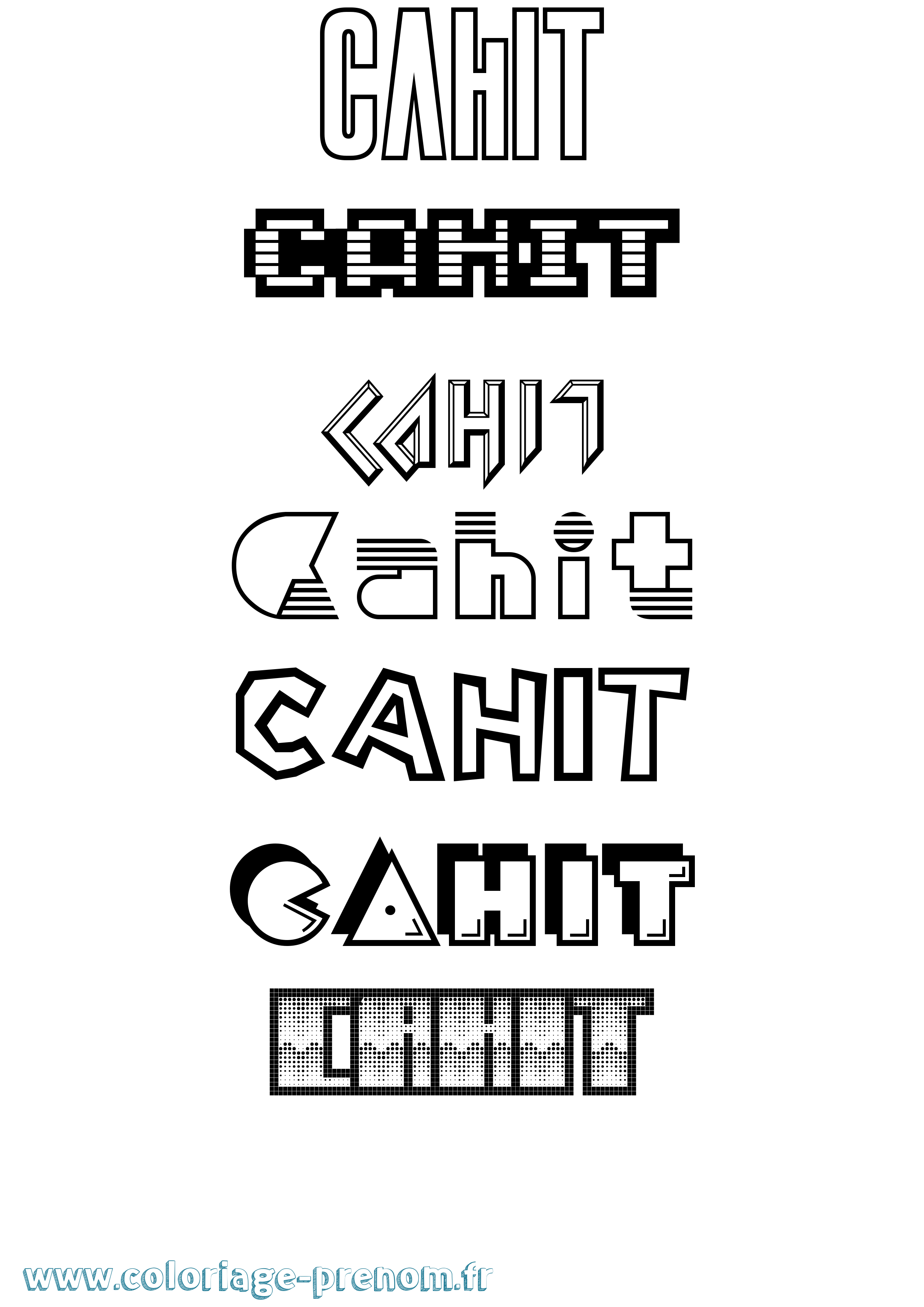 Coloriage Cahit Jeux Vidéos Coloriage prénom Cahit Jeux Vidéos