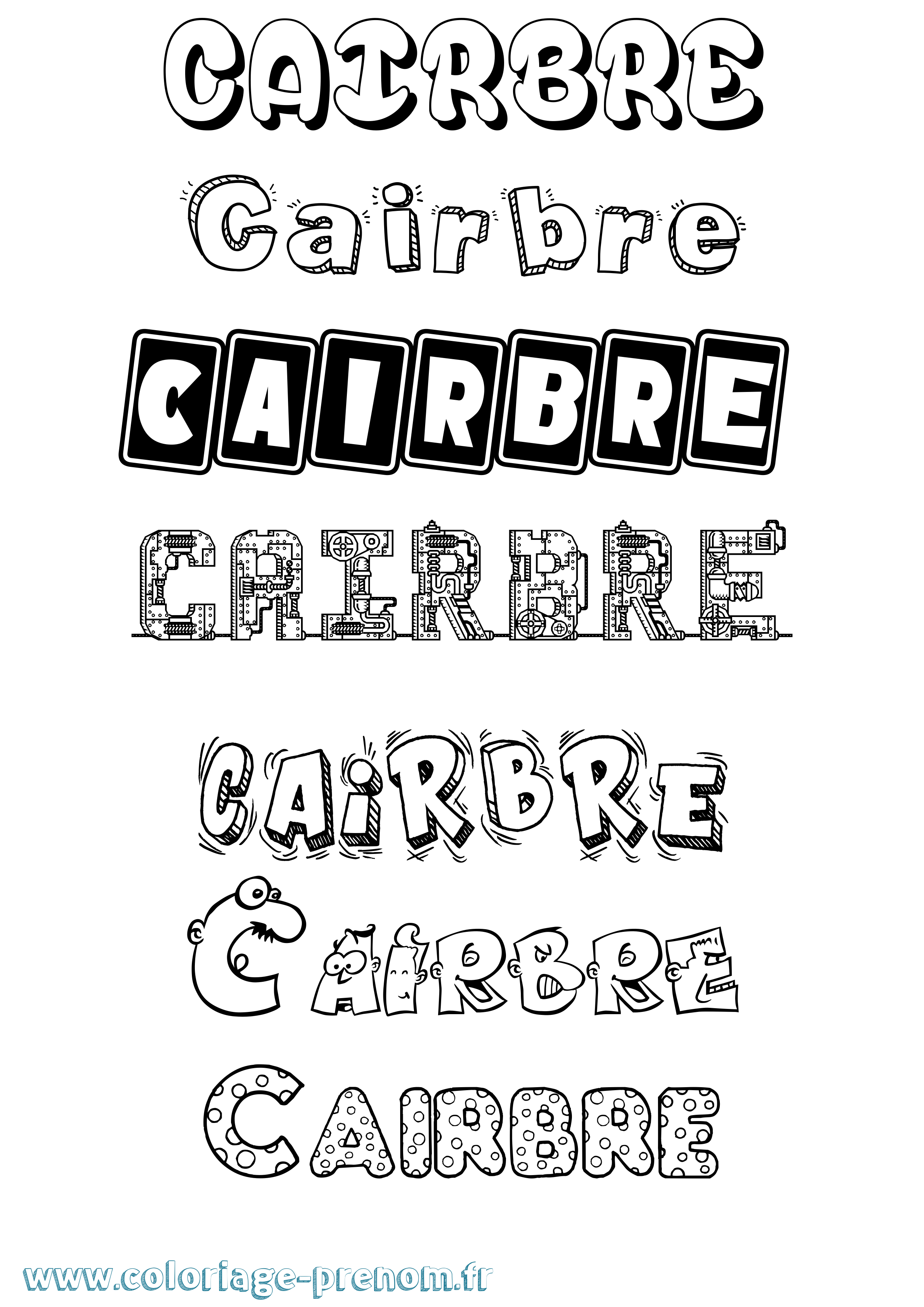 Coloriage prénom Cairbre Fun