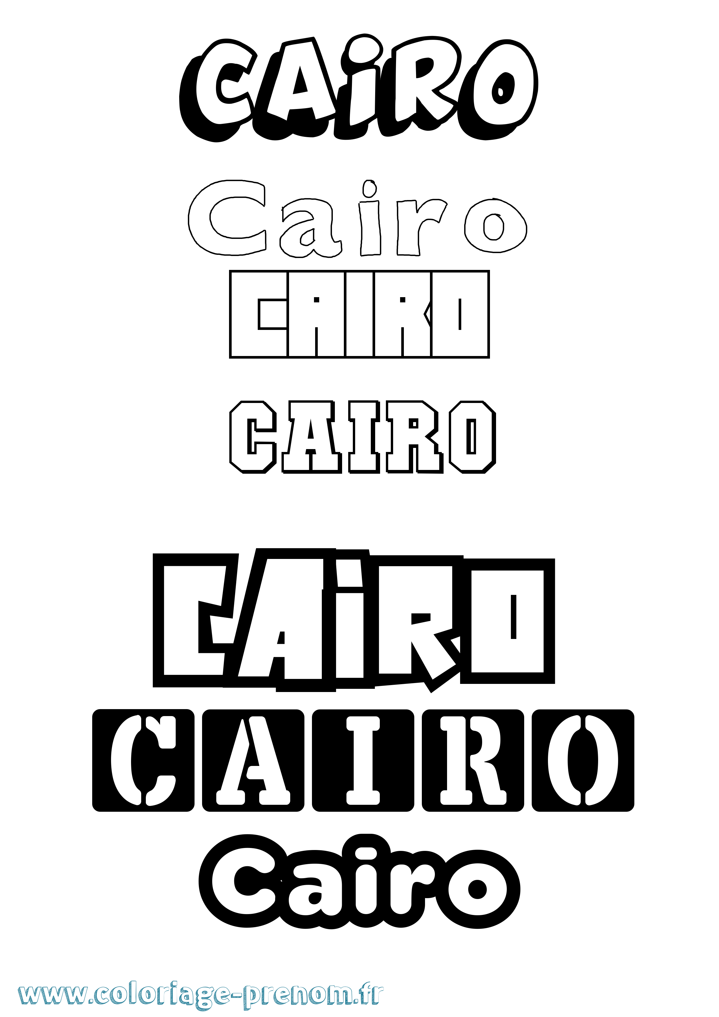 Coloriage prénom Cairo Simple