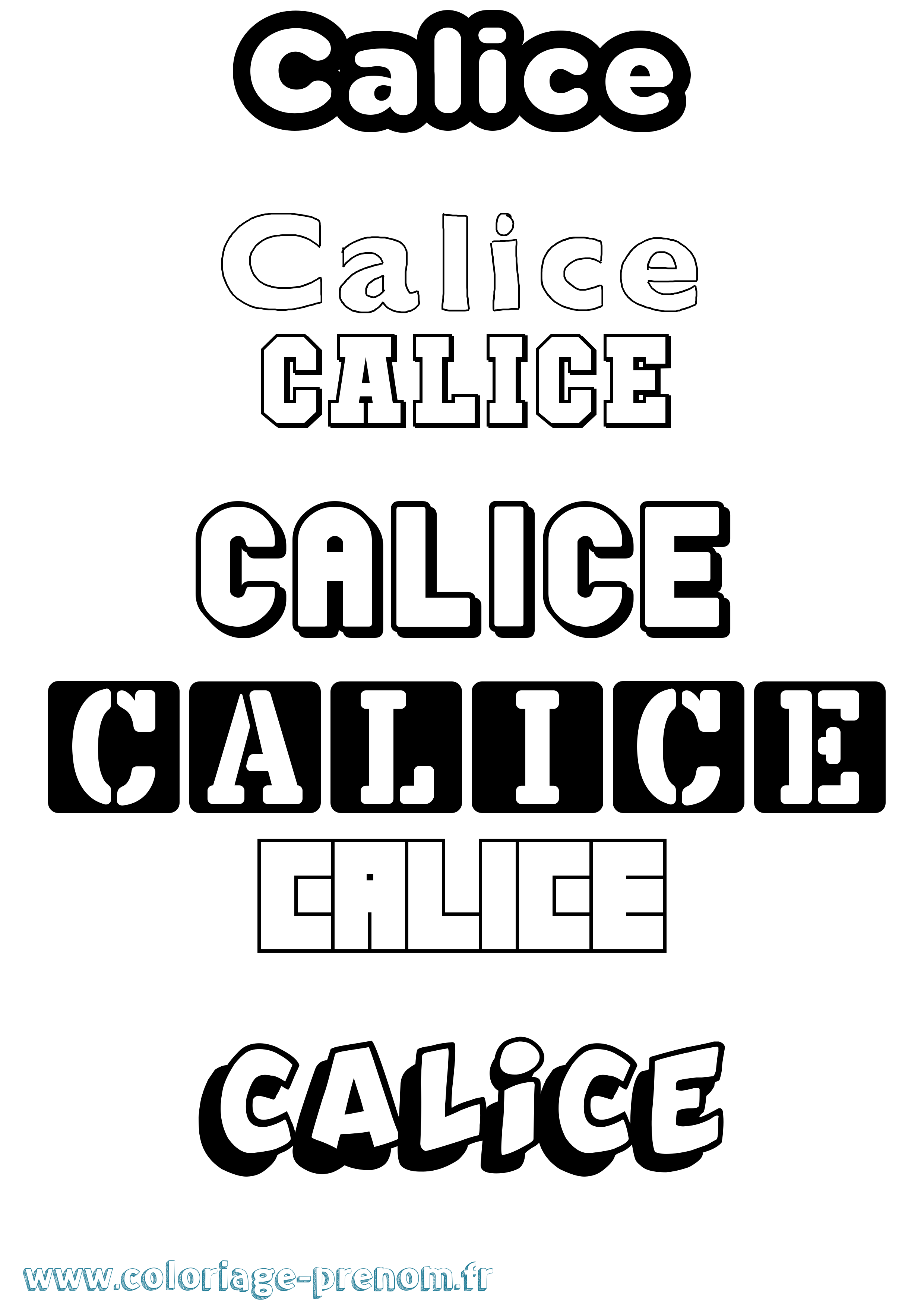 Coloriage Calice Simple Coloriage prénom Calice Simple