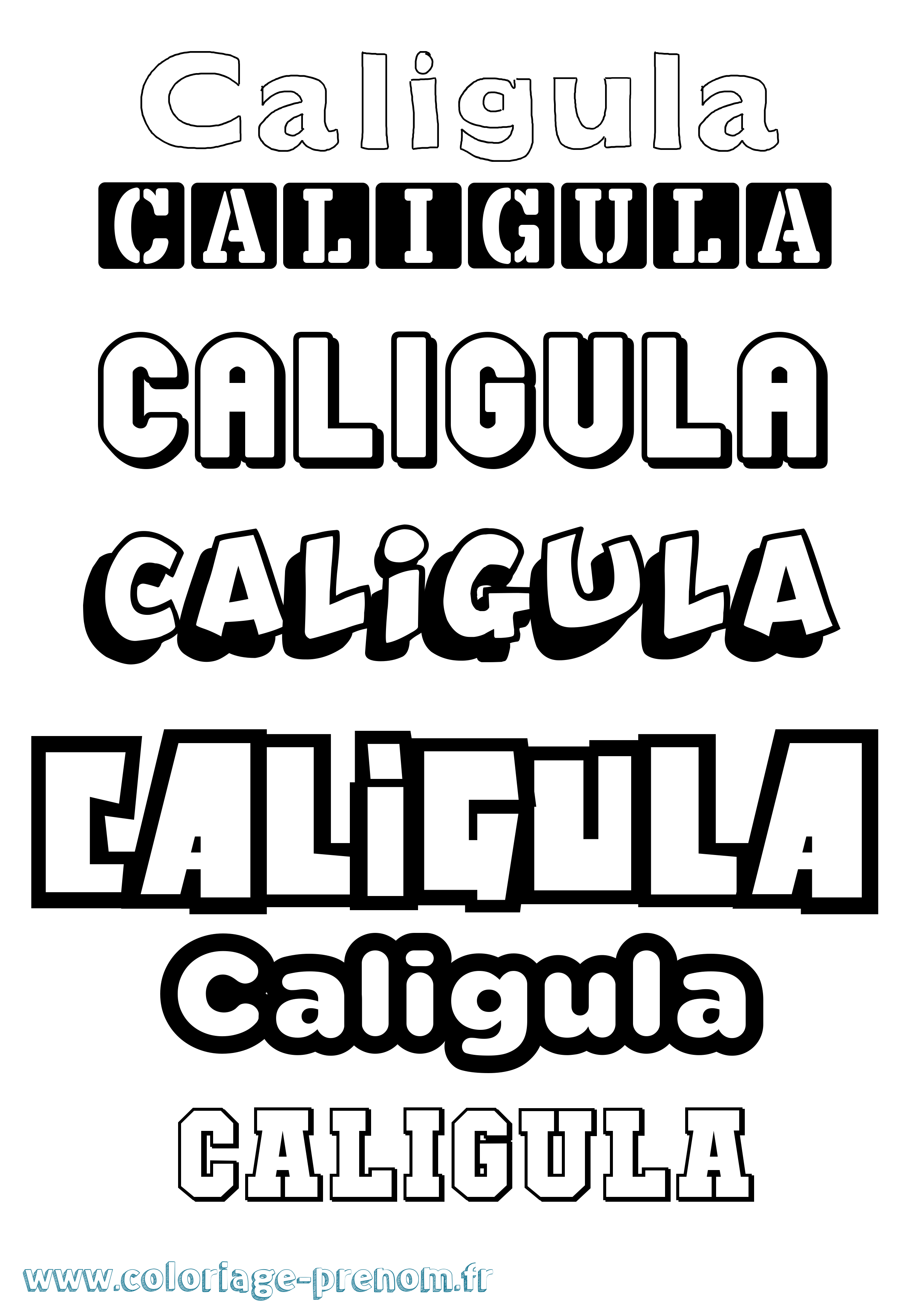 Coloriage Caligula Simple Coloriage prénom Caligula Simple