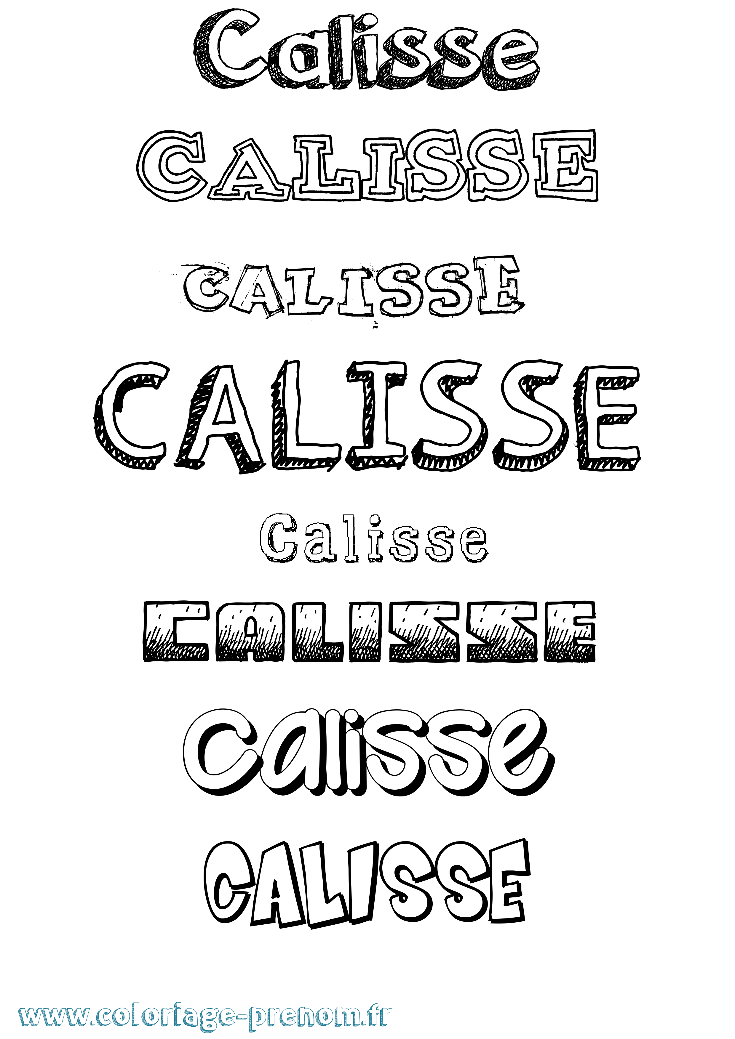Coloriage Calisse Dessiné Coloriage prénom Calisse Dessiné