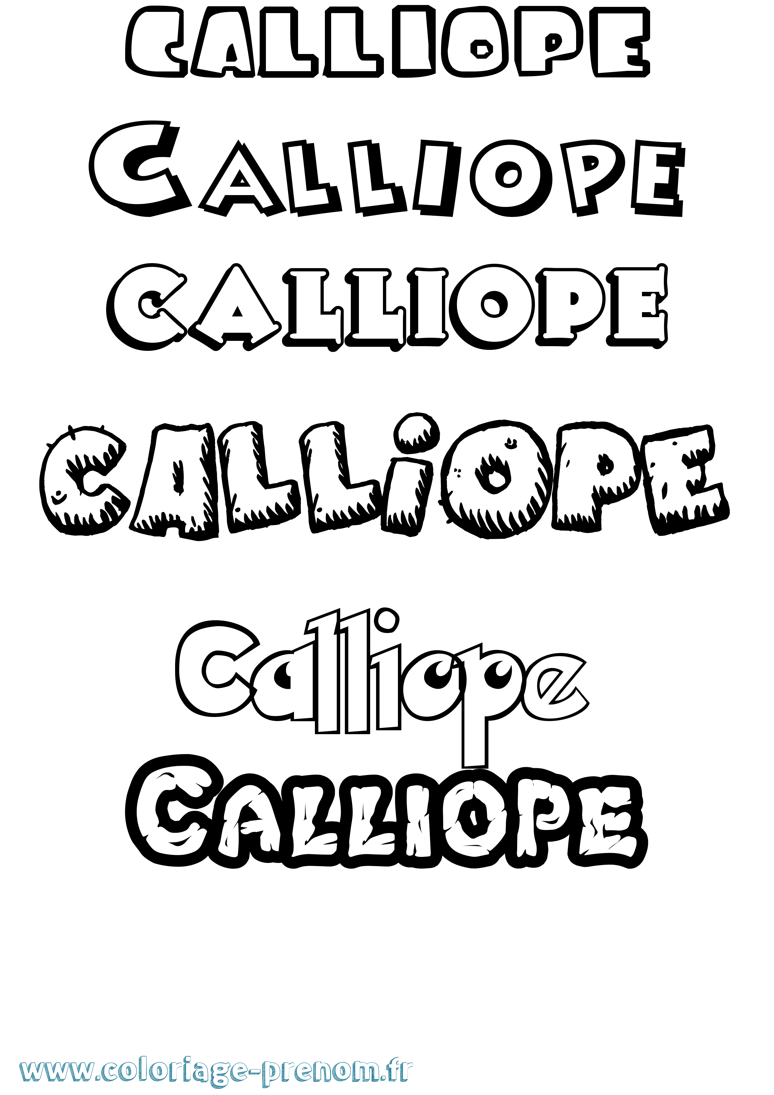 Coloriage prénom Calliope Dessin Animé