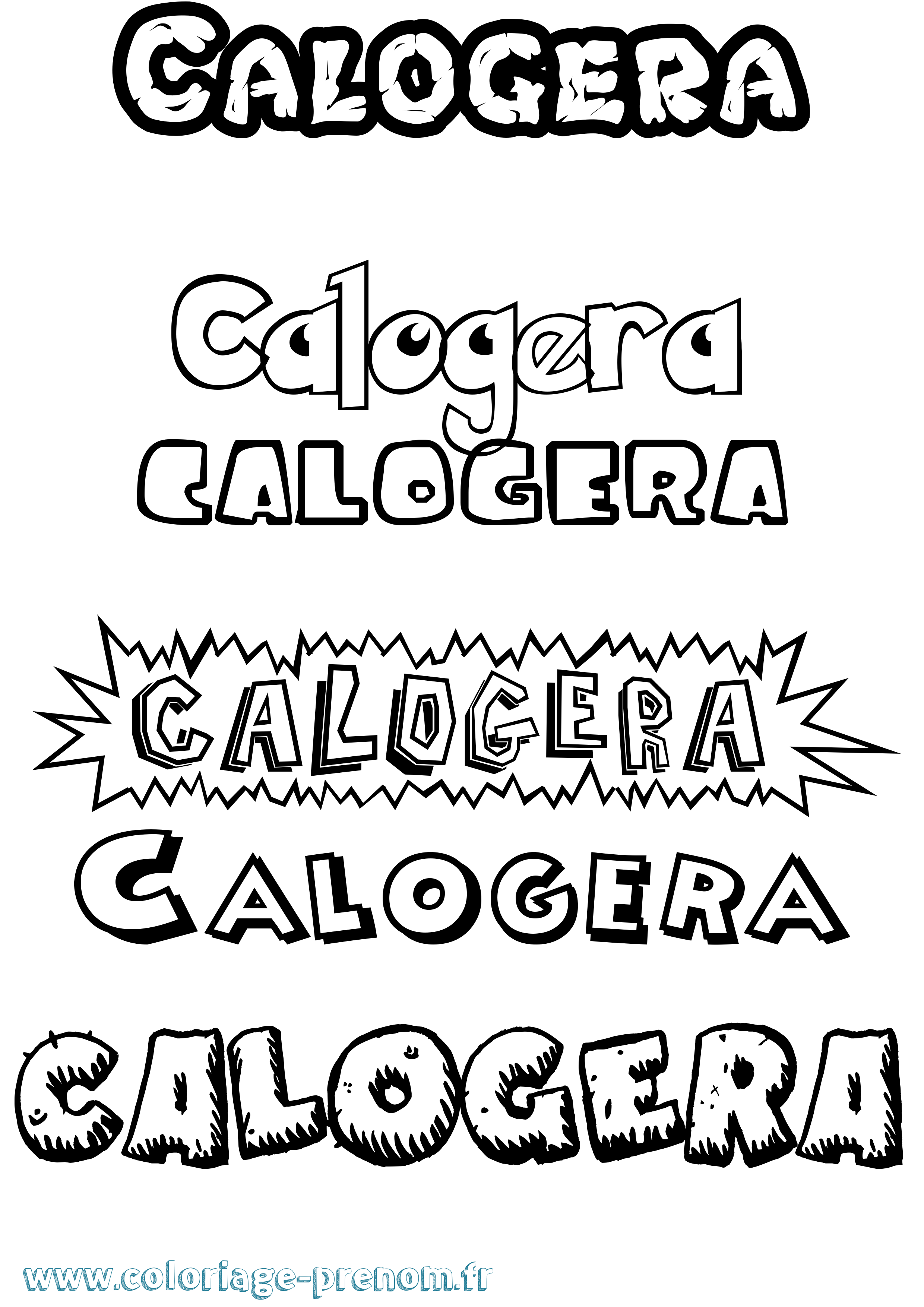 Coloriage prénom Calogera Dessin Animé