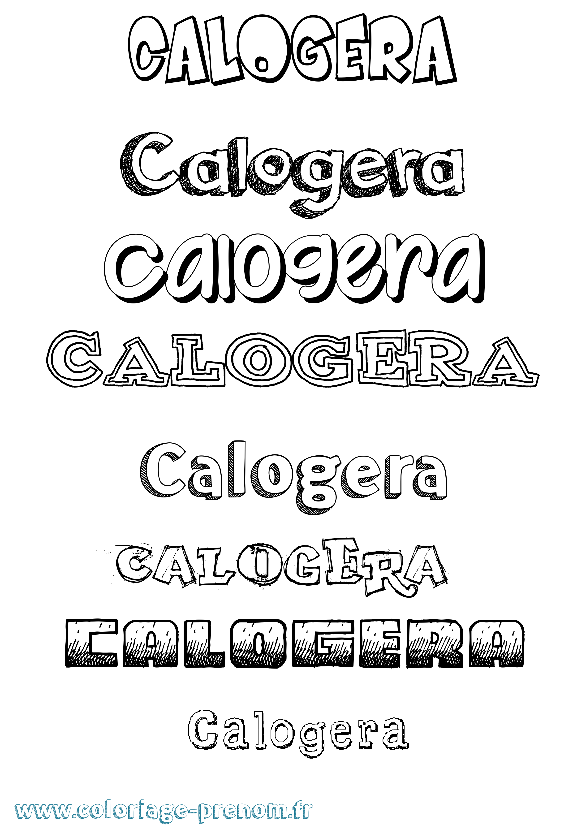 Coloriage prénom Calogera Dessiné