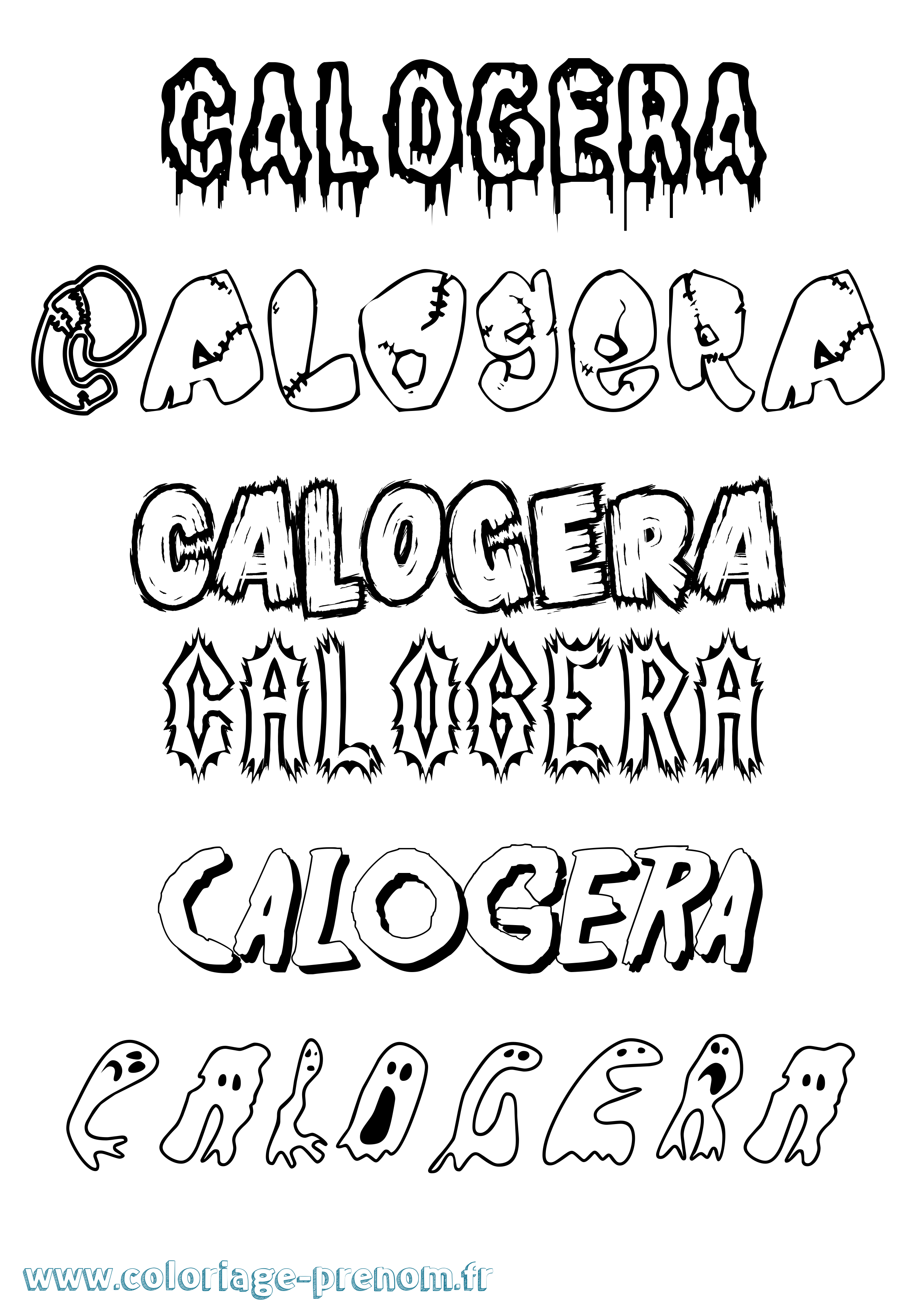 Coloriage prénom Calogera Frisson