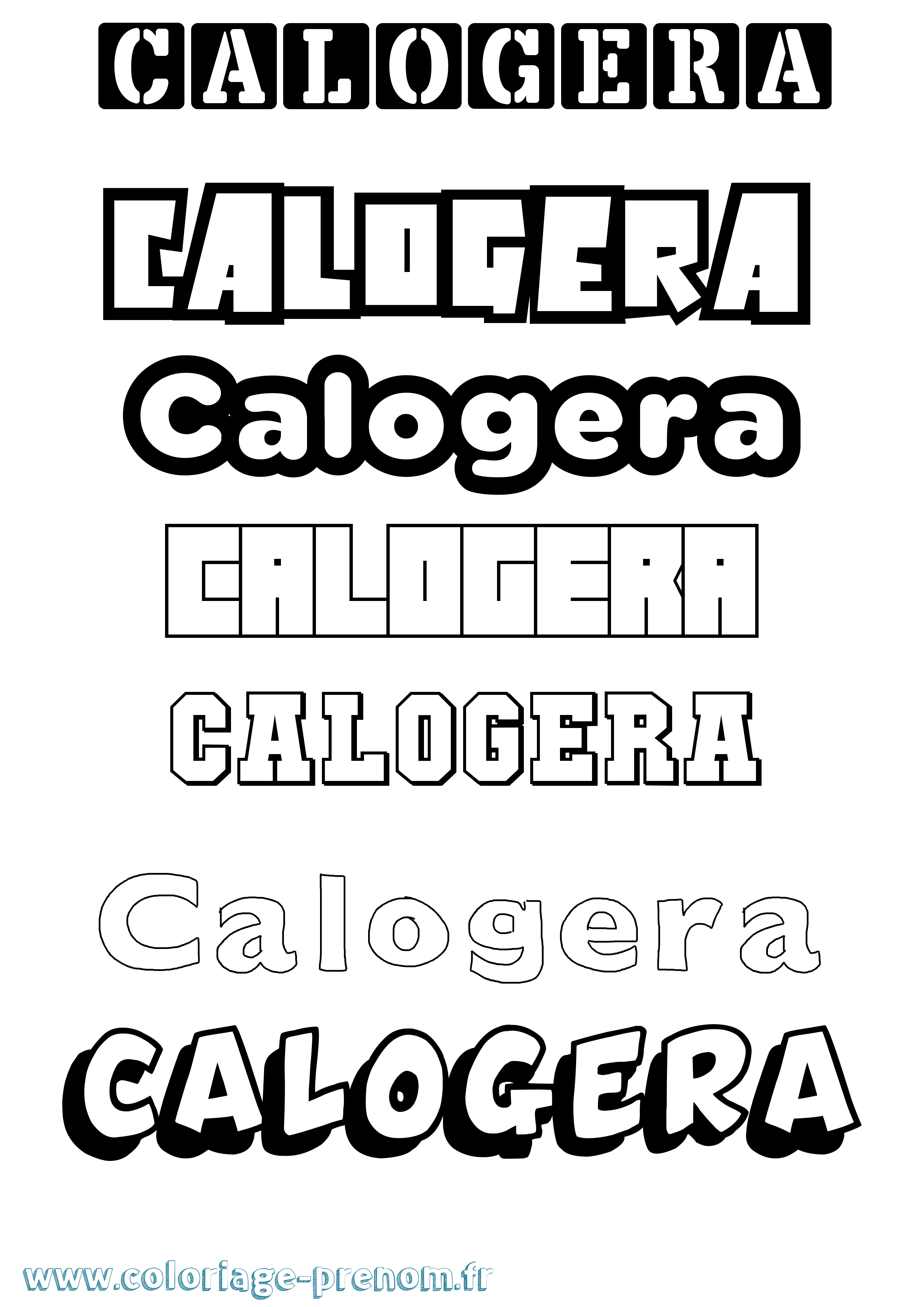 Coloriage prénom Calogera Simple