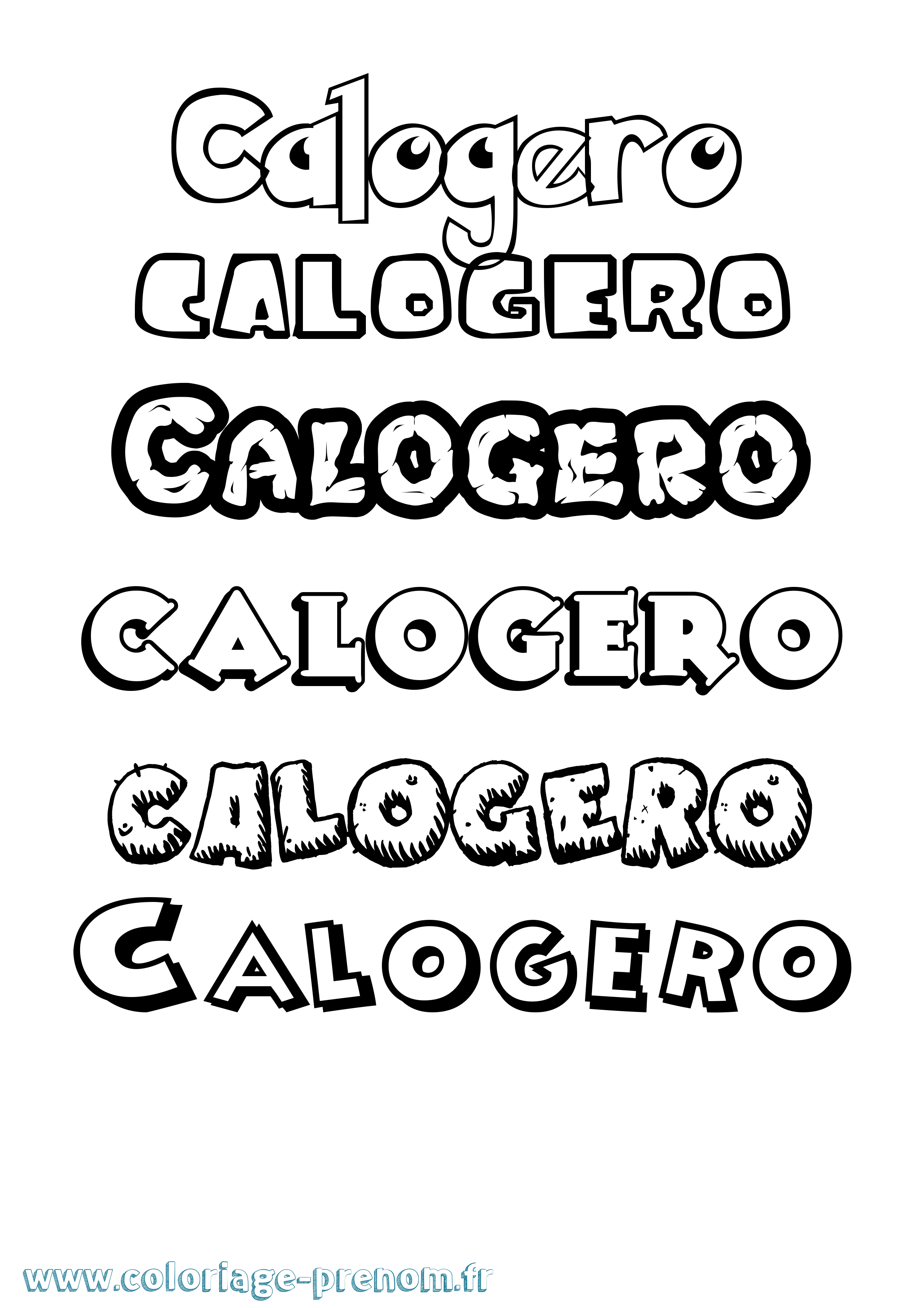 Coloriage prénom Calogero Dessin Animé