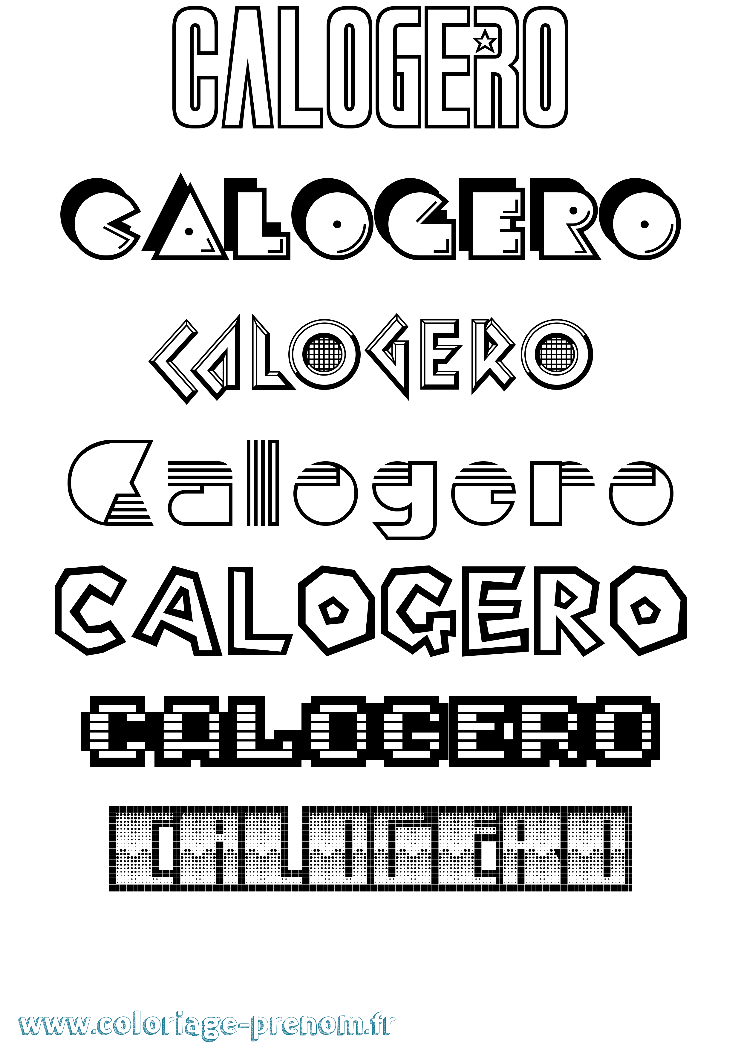 Coloriage prénom Calogero Jeux Vidéos