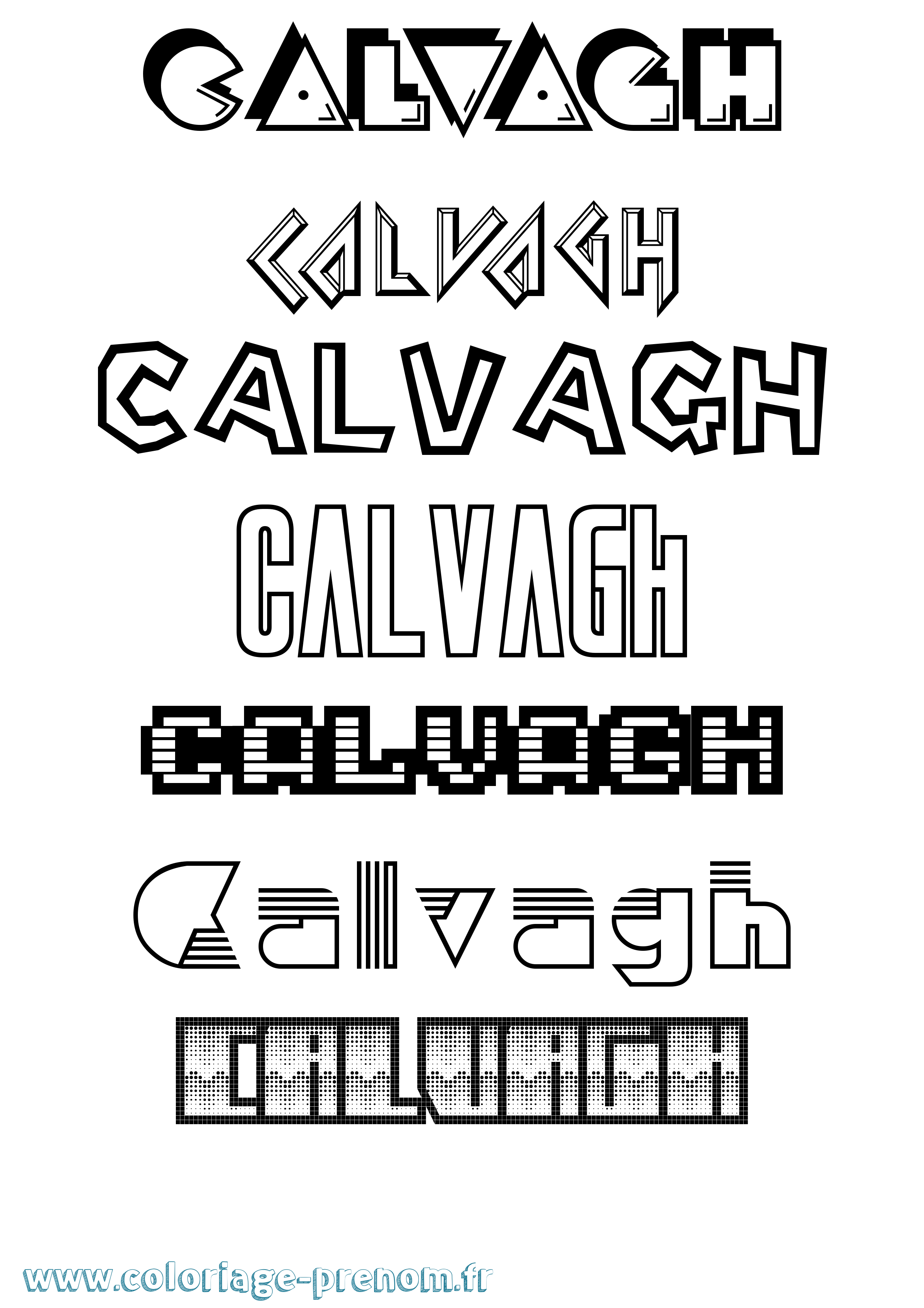 Coloriage Calvagh Jeux Vidéos Coloriage prénom Calvagh Jeux Vidéos