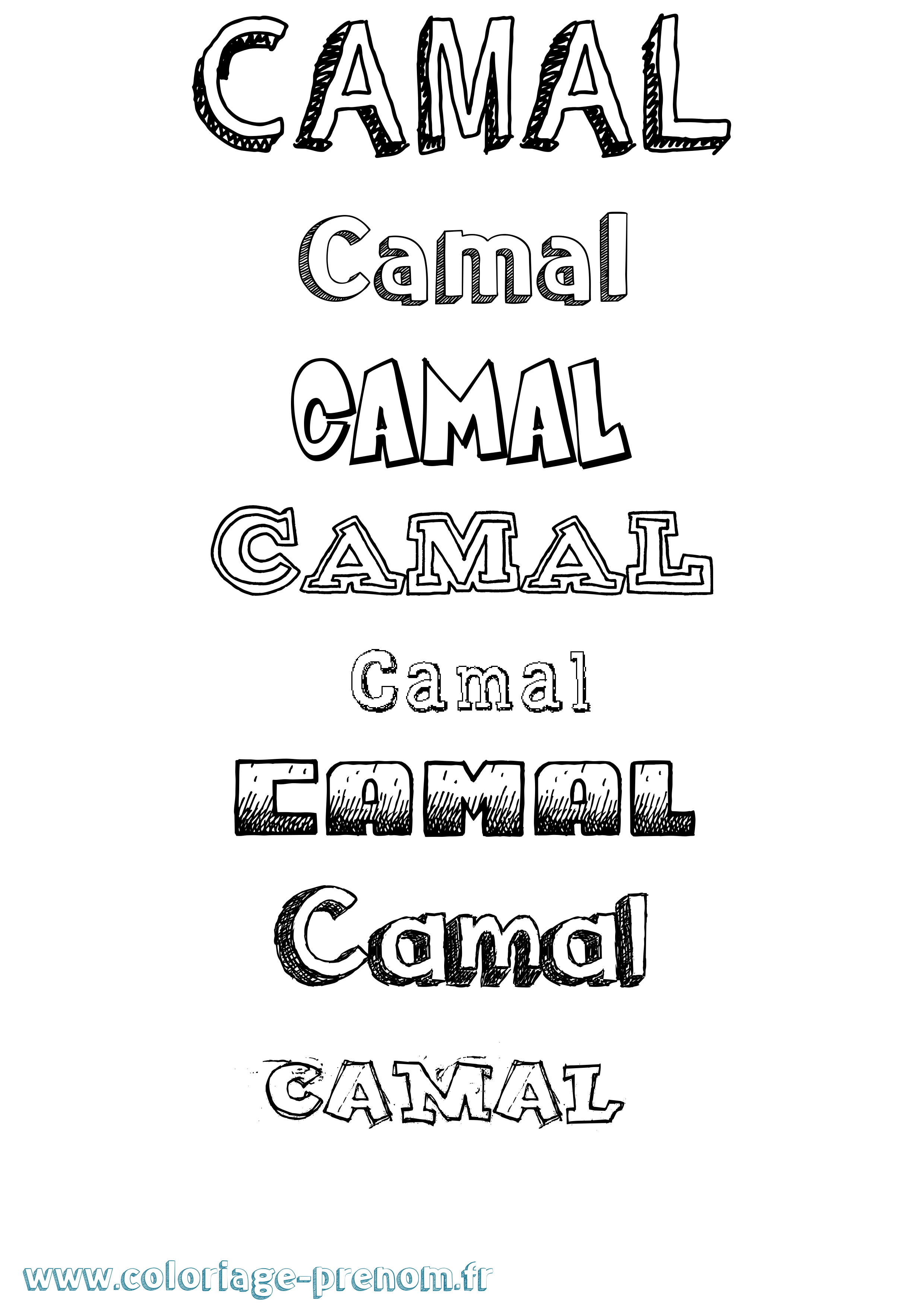 Coloriage Camal Dessiné Coloriage prénom Camal Dessiné