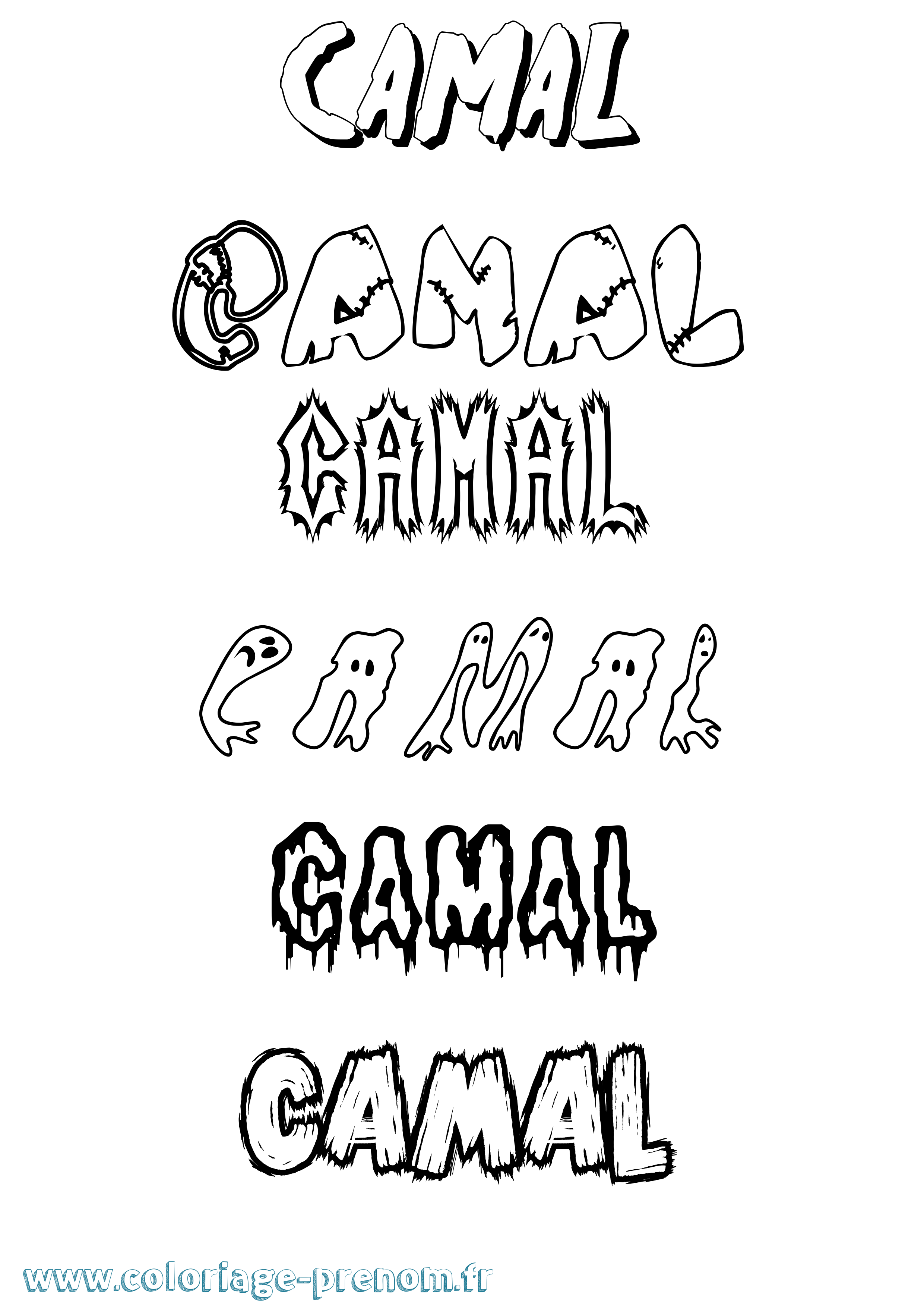 Coloriage Camal Frisson Coloriage prénom Camal Frisson