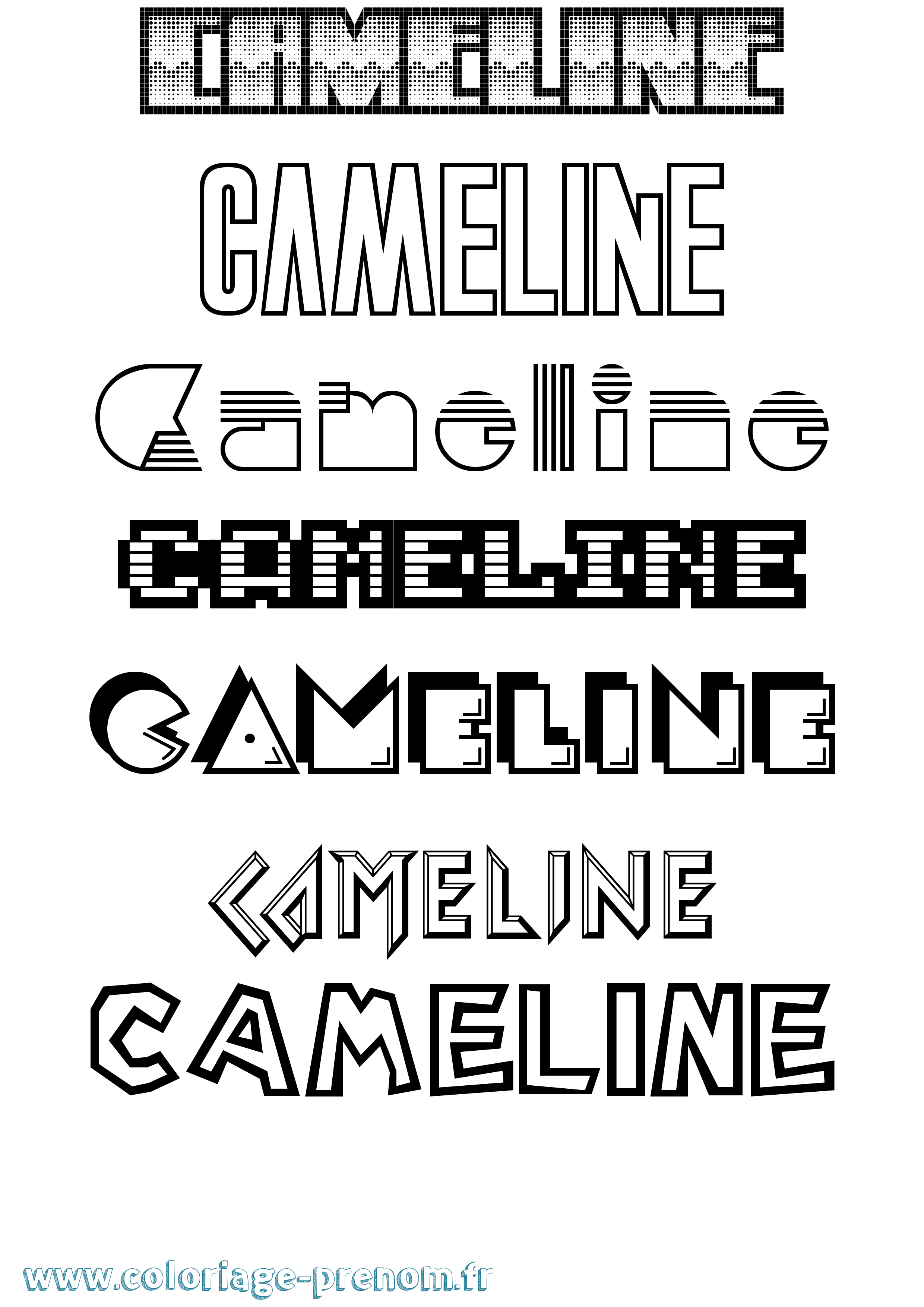 Coloriage Cameline Jeux Vidéos Coloriage prénom Cameline Jeux Vidéos