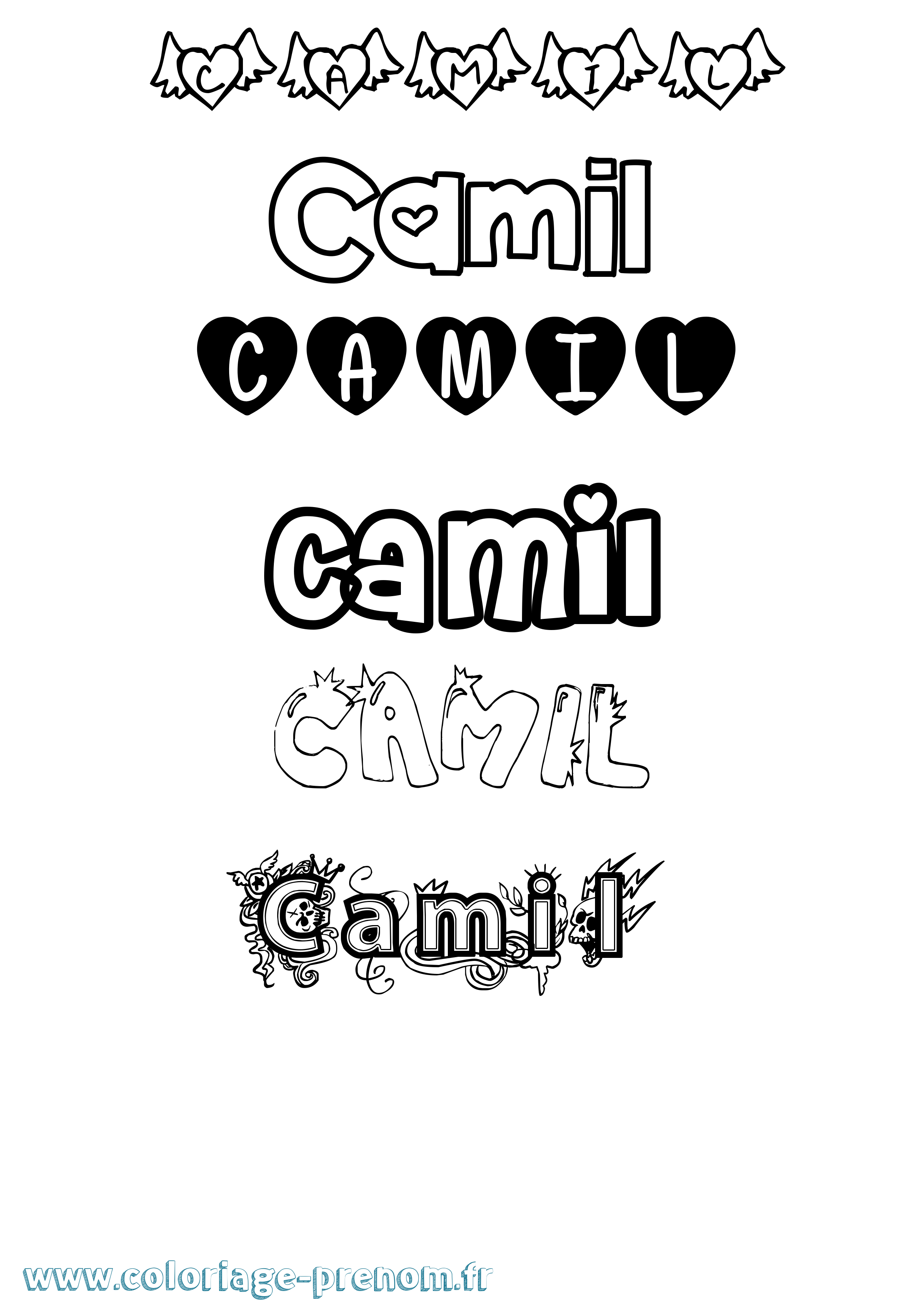 Coloriage prénom Camil
