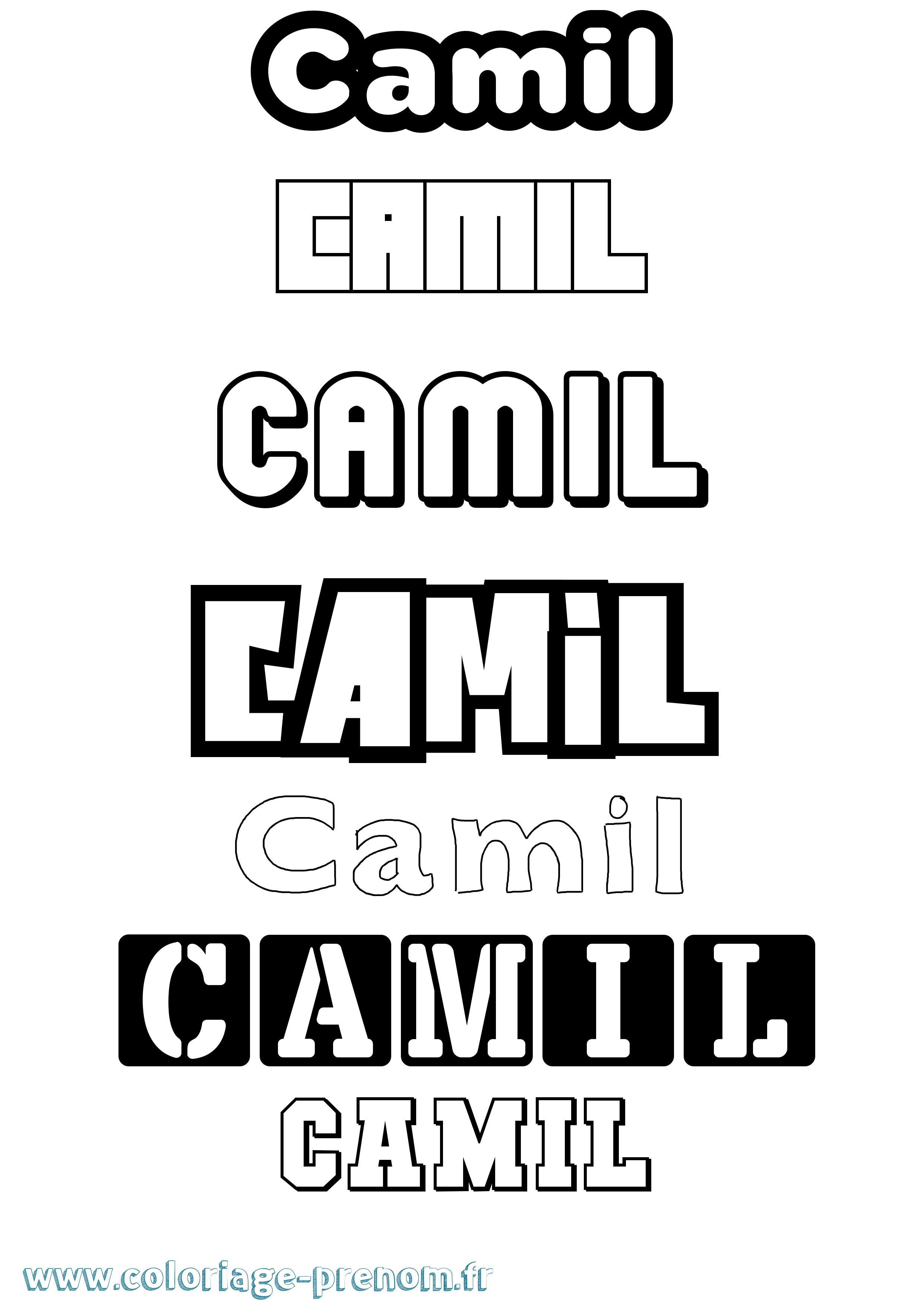Coloriage prénom Camil