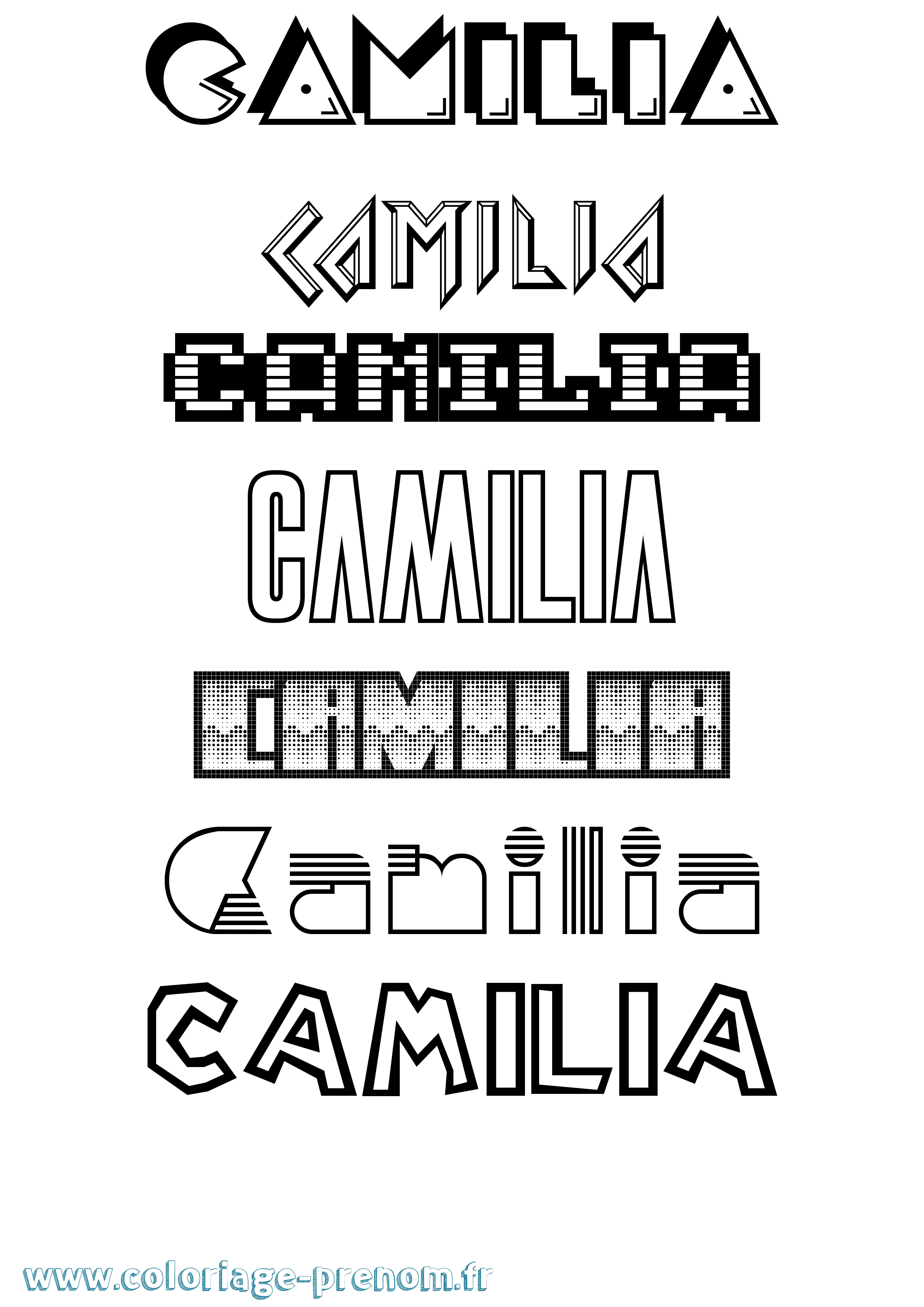 Coloriage prénom Camilia Jeux Vidéos