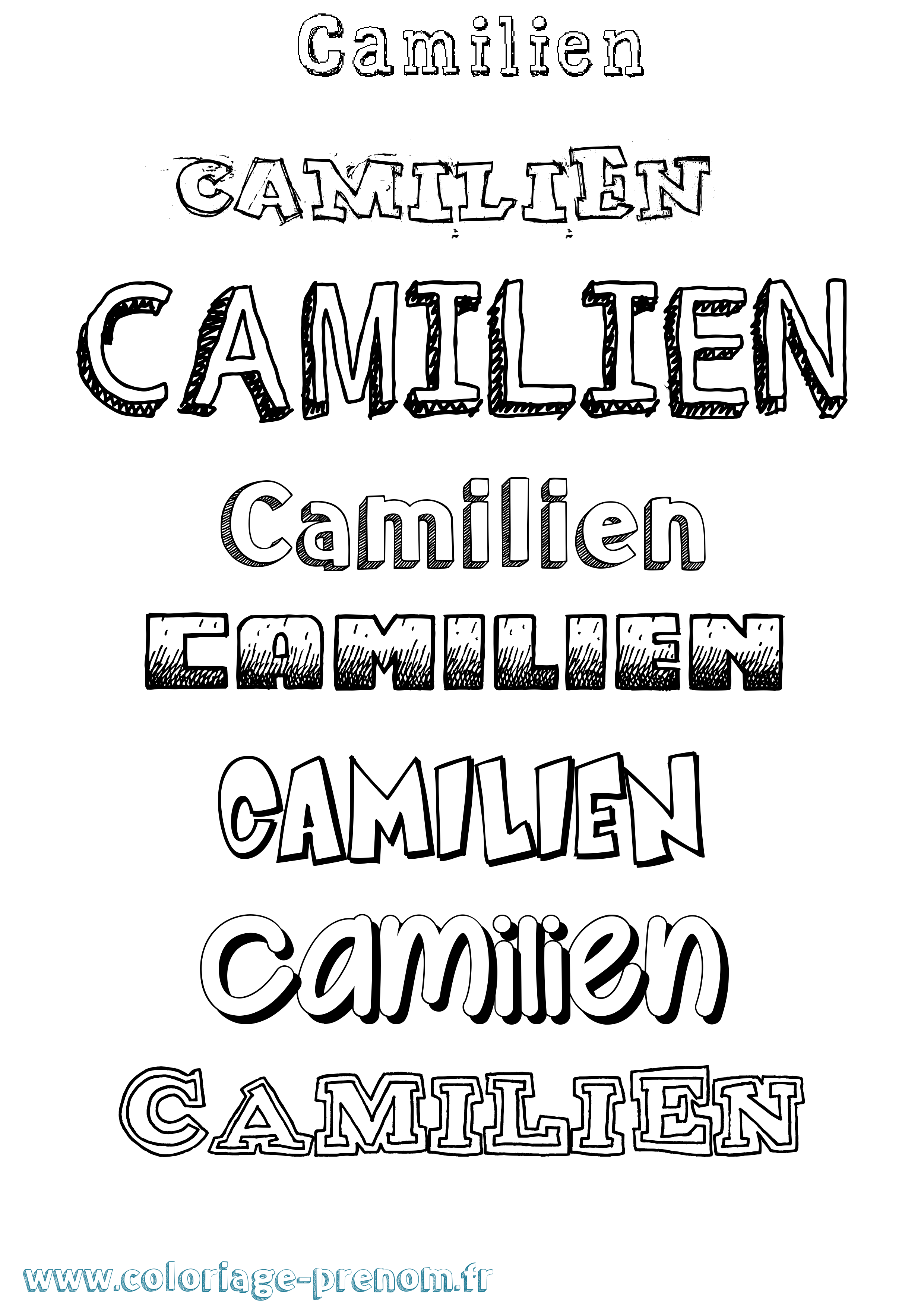 Coloriage Camilien Dessiné Coloriage prénom Camilien Dessiné